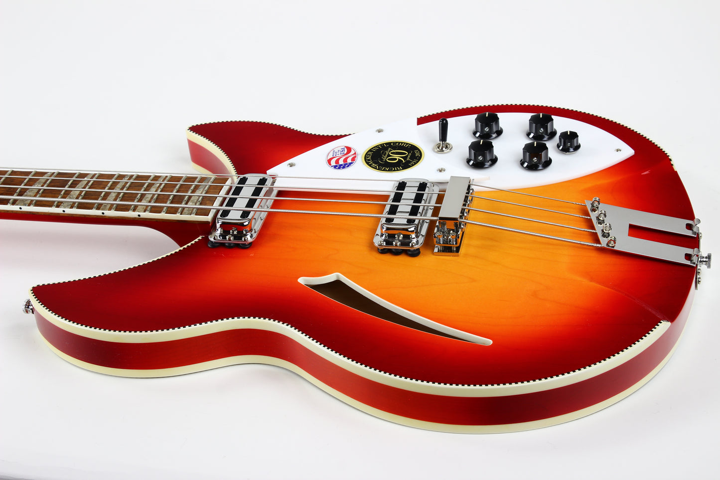 2021 Rickenbacker 90th Anniversary 4005xc Fireglo Double Checkerboard Binding