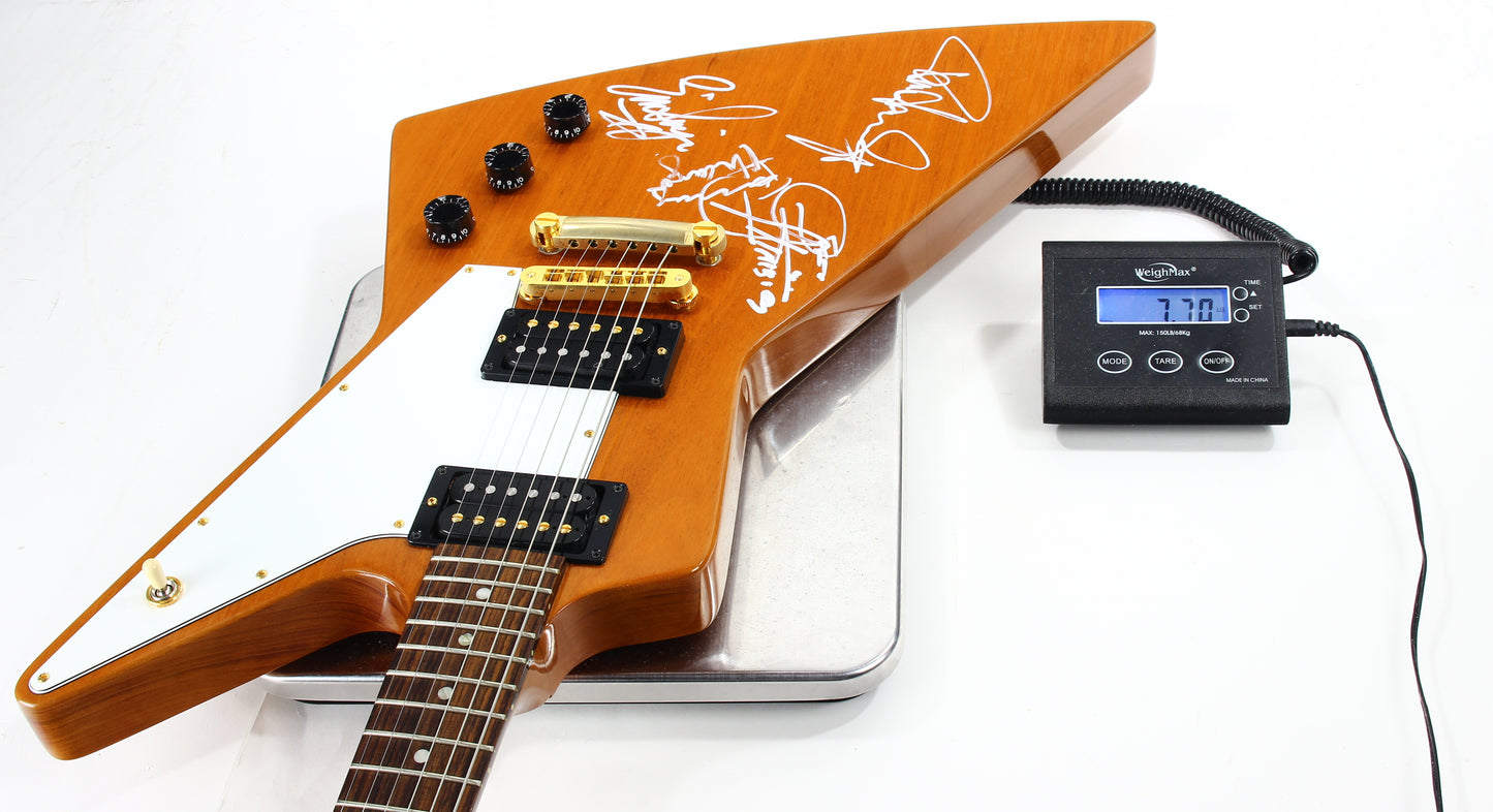 SIGNED BY KISS! 2009 Gibson '76 Reissue Explorer - Paul Stanley, Gene Simmons, Tommy Thayer, Eric Singer Autographs - Kiss Alive 35 Tour!