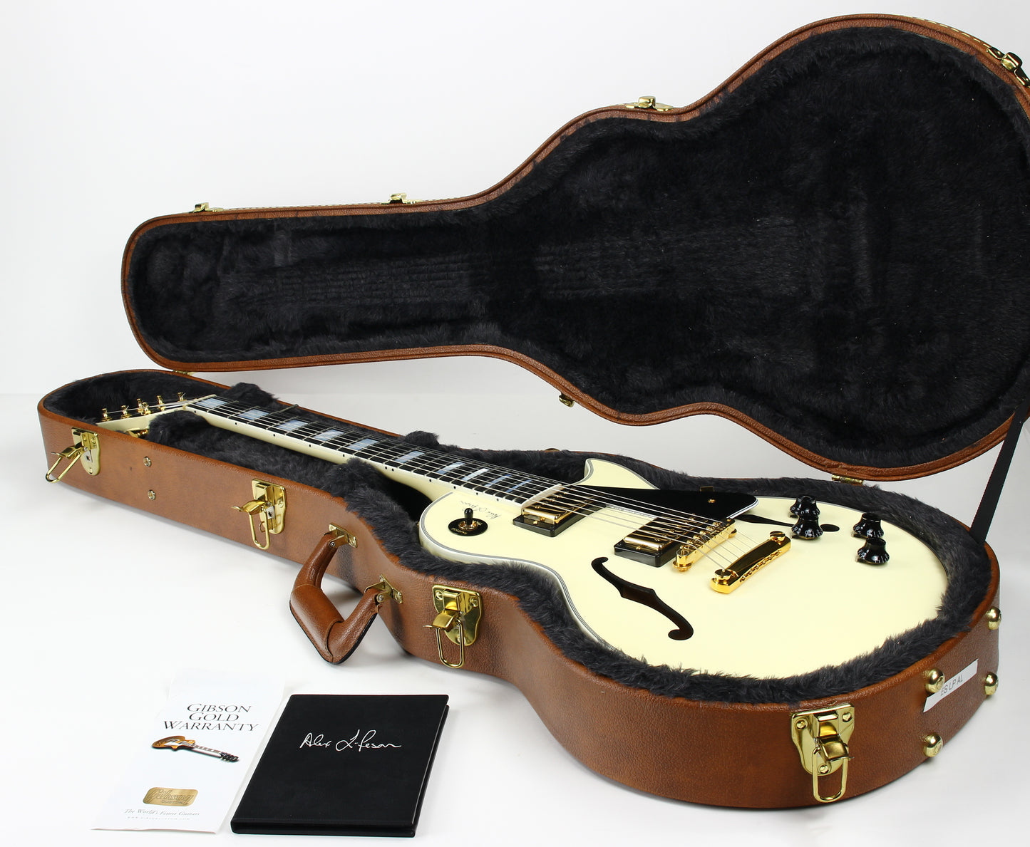 2017 Gibson Memphis Alex Lifeson Rush ES Les Paul Custom White Signature Model