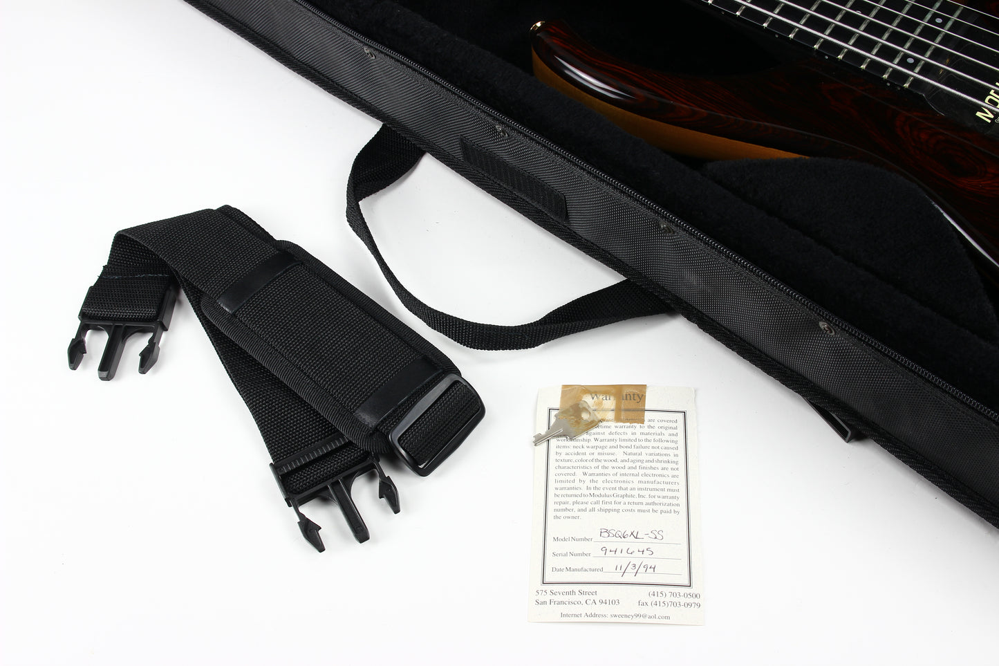 MINT! 1994 Modulus BSQ6XL-SS Quantum 6 String Sweet Spot Standard Bass Q6 | Cocobolo Top Carbon Fiber spi
