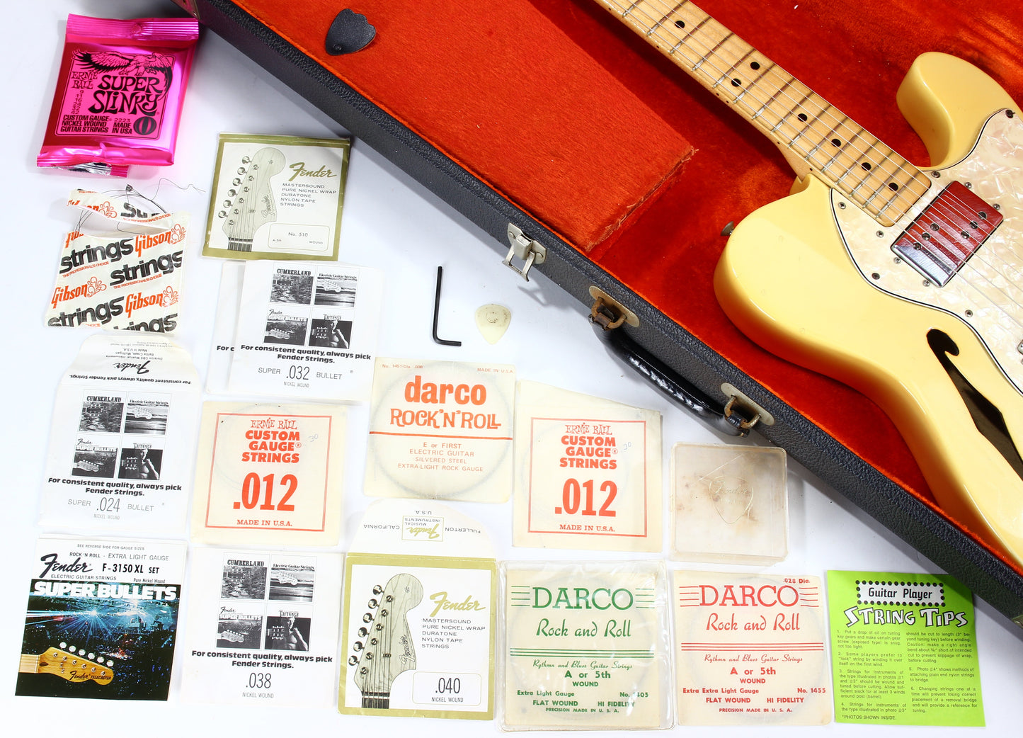 RARE 1972 Fender Telecaster Thinline See Through Blonde Finish - Series II 1970's Tele, Deluxe, Custom, Wide-Range Humbuckers!