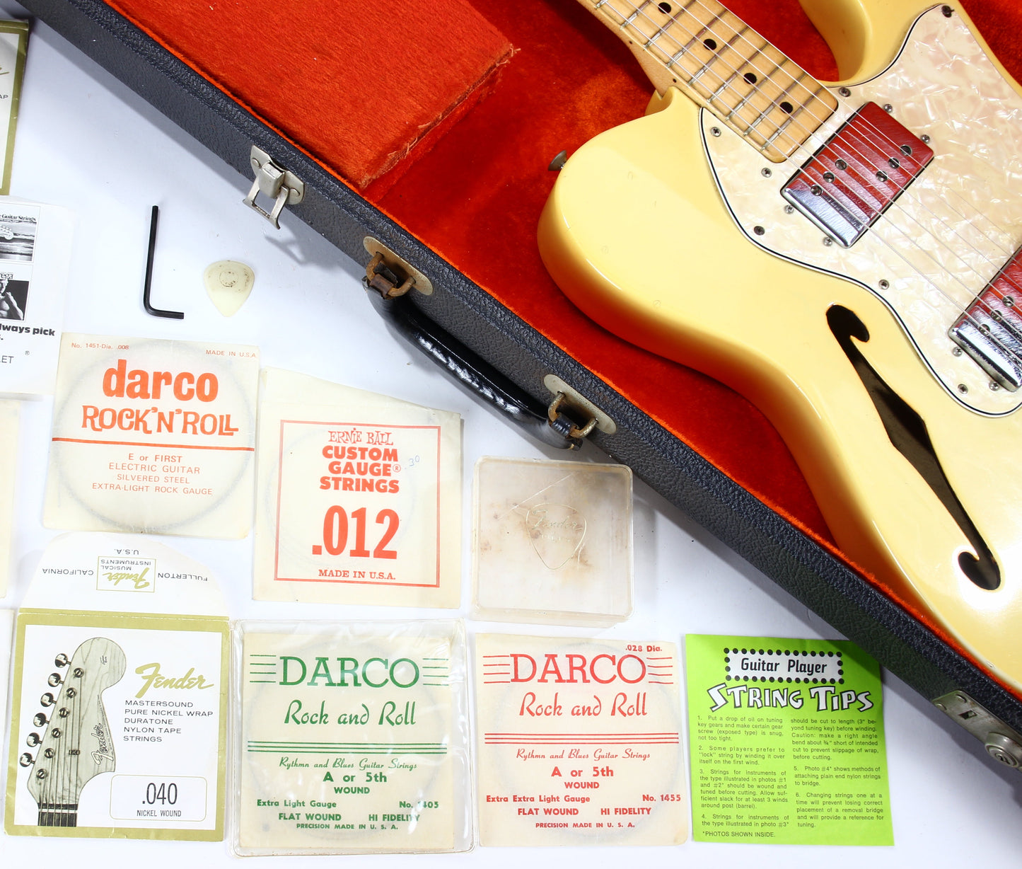 RARE 1972 Fender Telecaster Thinline See Through Blonde Finish - Series II 1970's Tele, Deluxe, Custom, Wide-Range Humbuckers!