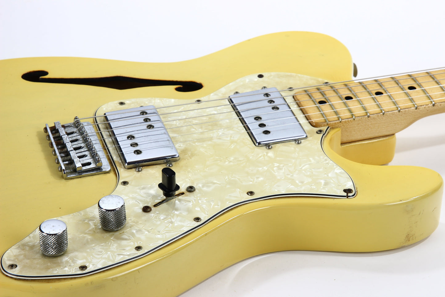 RARE 1972 Fender Telecaster Thinline See Through Blonde Finish - Series II 1970's Tele, Deluxe, Custom, Wide-Range Humbuckers!