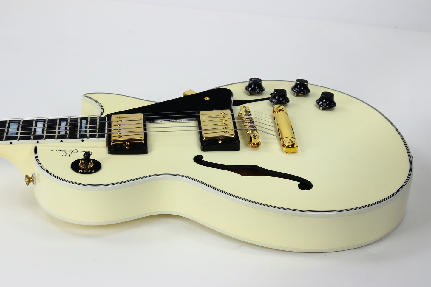 2017 Gibson Memphis Alex Lifeson Rush ES Les Paul Custom White Signature Model