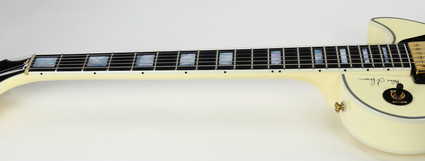 2017 Gibson Memphis Alex Lifeson Rush ES Les Paul Custom White Signature Model