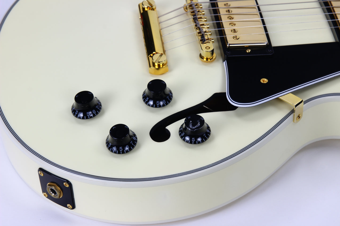 2017 Gibson Memphis Alex Lifeson Rush ES Les Paul Custom White Signature Model