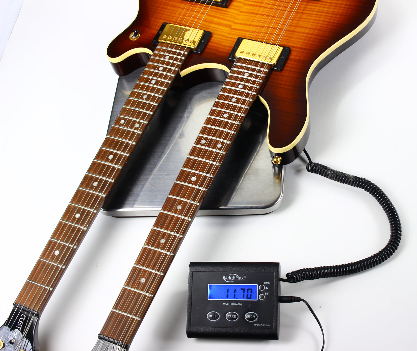 1998 Washburn Made in USA WM 612 Custom Shop Double Neck Vintage Sunburst