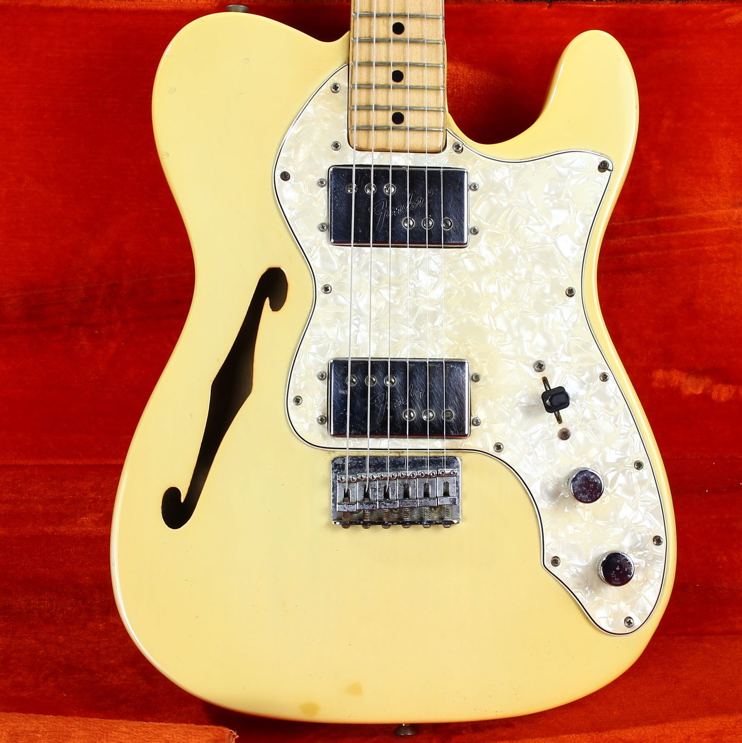 RARE 1972 Fender Telecaster Thinline See Through Blonde Finish - Series II 1970's Tele, Deluxe, Custom, Wide-Range Humbuckers!