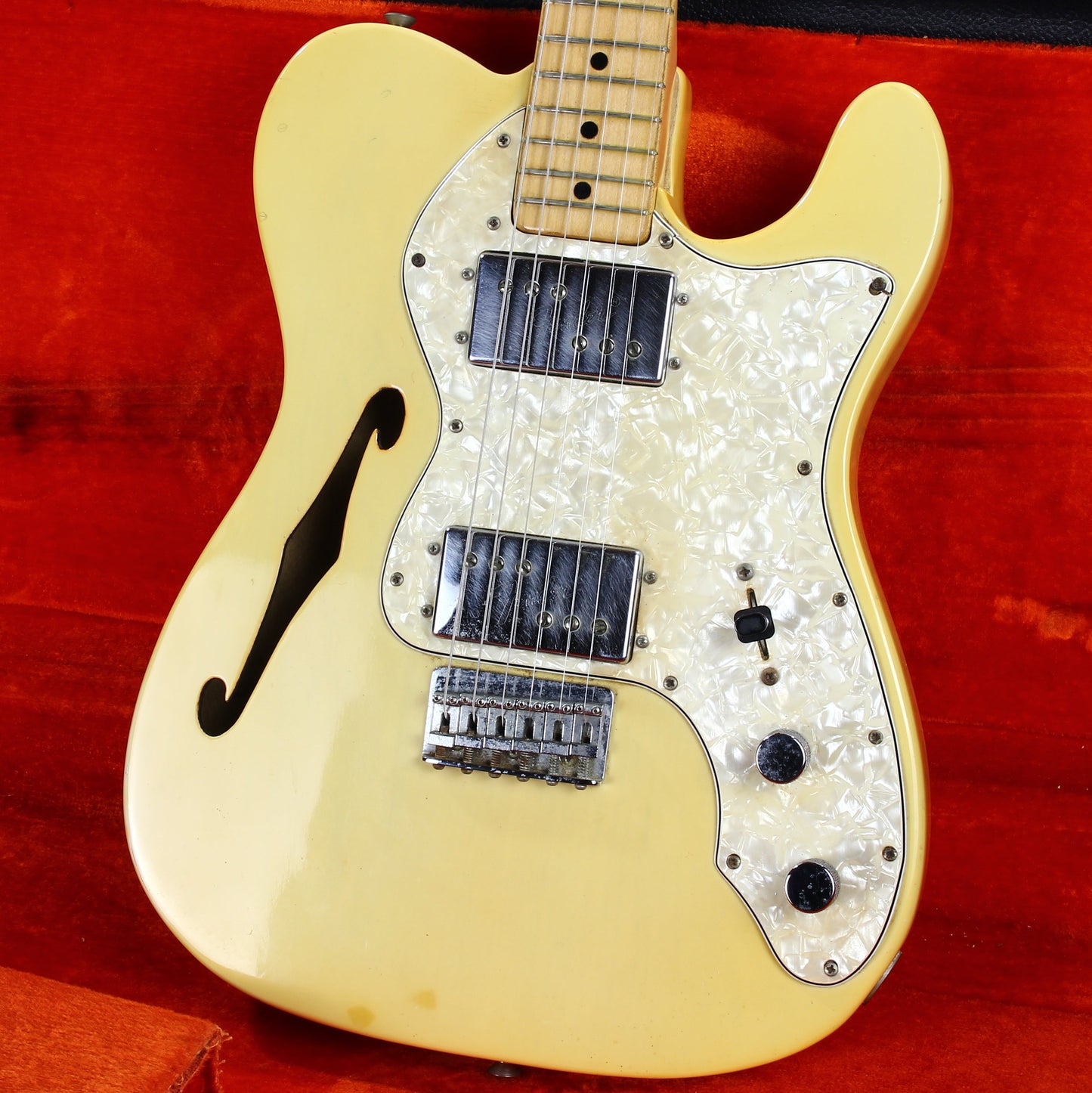 RARE 1972 Fender Telecaster Thinline See Through Blonde Finish - Series II 1970's Tele, Deluxe, Custom, Wide-Range Humbuckers!