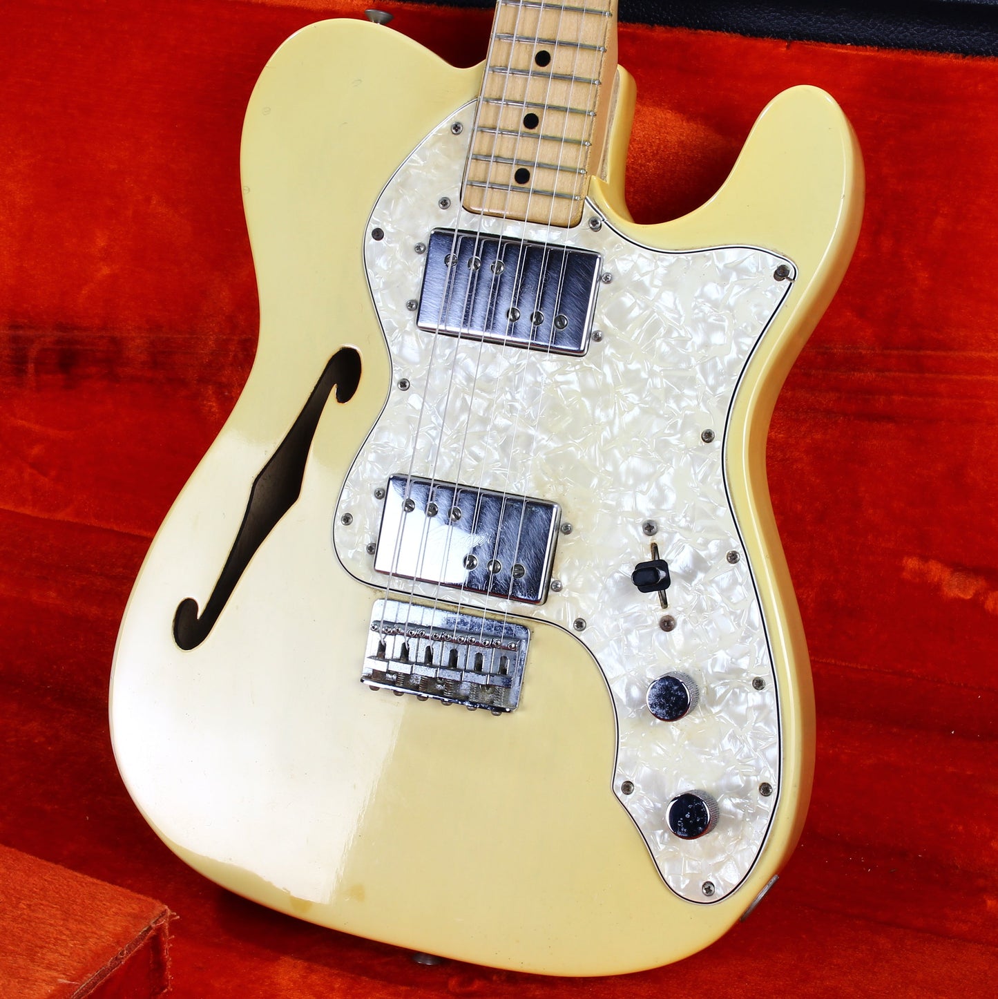 RARE 1972 Fender Telecaster Thinline See Through Blonde Finish - Series II 1970's Tele, Deluxe, Custom, Wide-Range Humbuckers!
