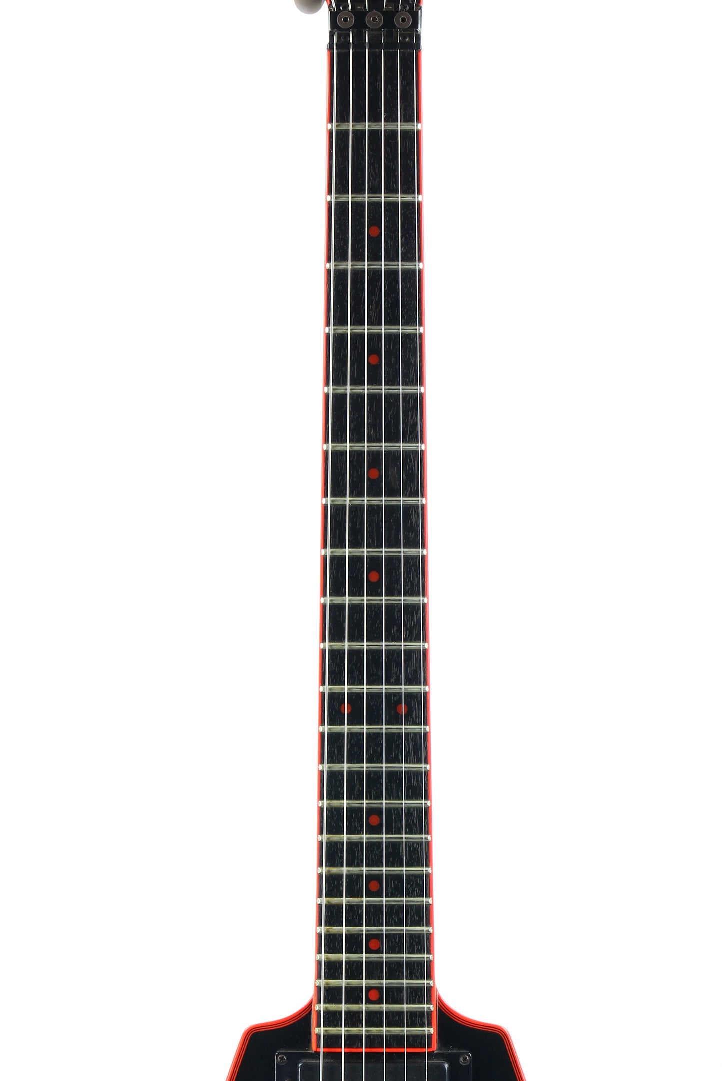 1984 Washburn FV-30V BBR Flying V Black w/ Red Binding Made in Japan | Set-Neck, 3 Humbuckers, MIJ, RARE!
