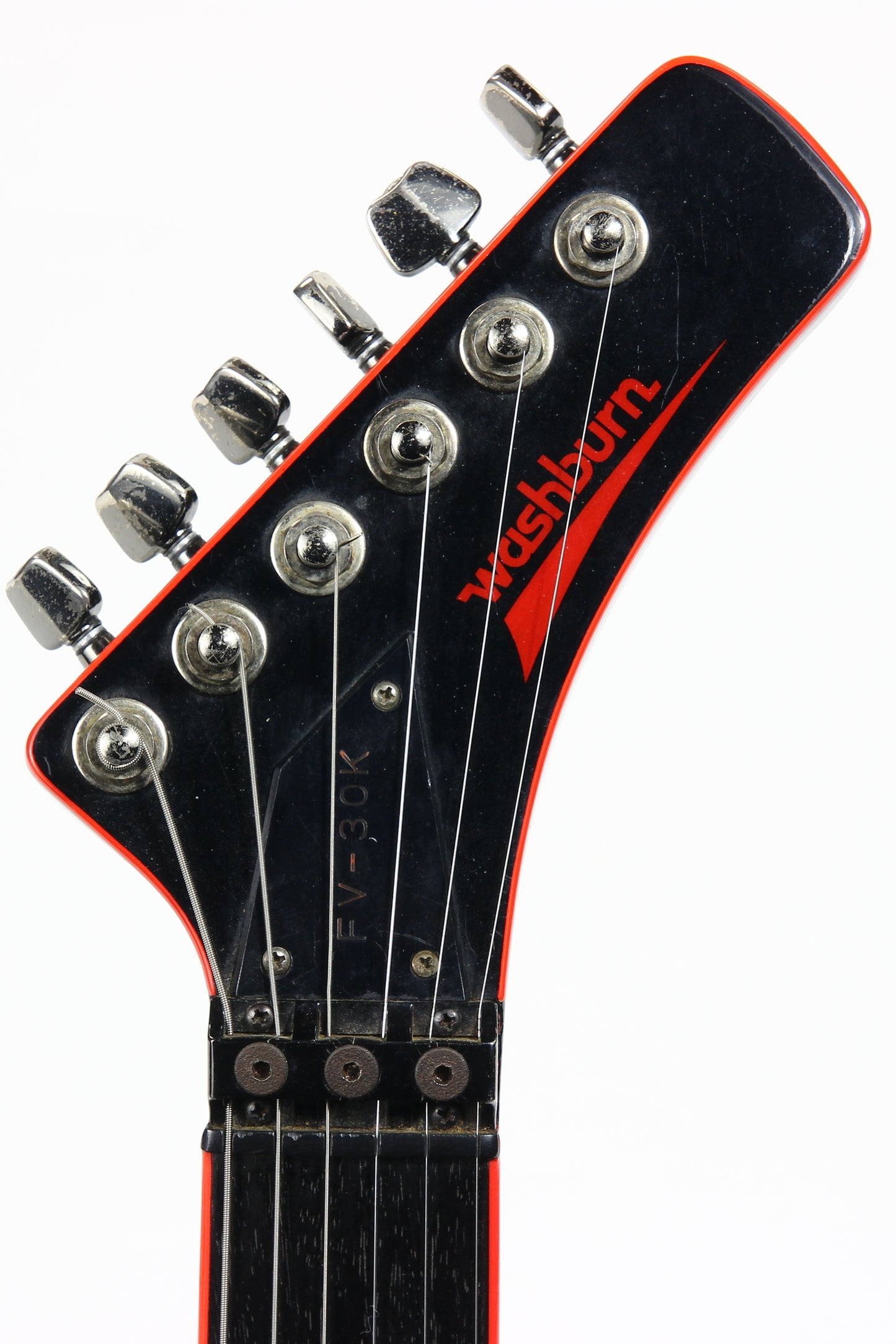 1984 Washburn FV-30V BBR Flying V Black w/ Red Binding Made in Japan | Set-Neck, 3 Humbuckers, MIJ, RARE!