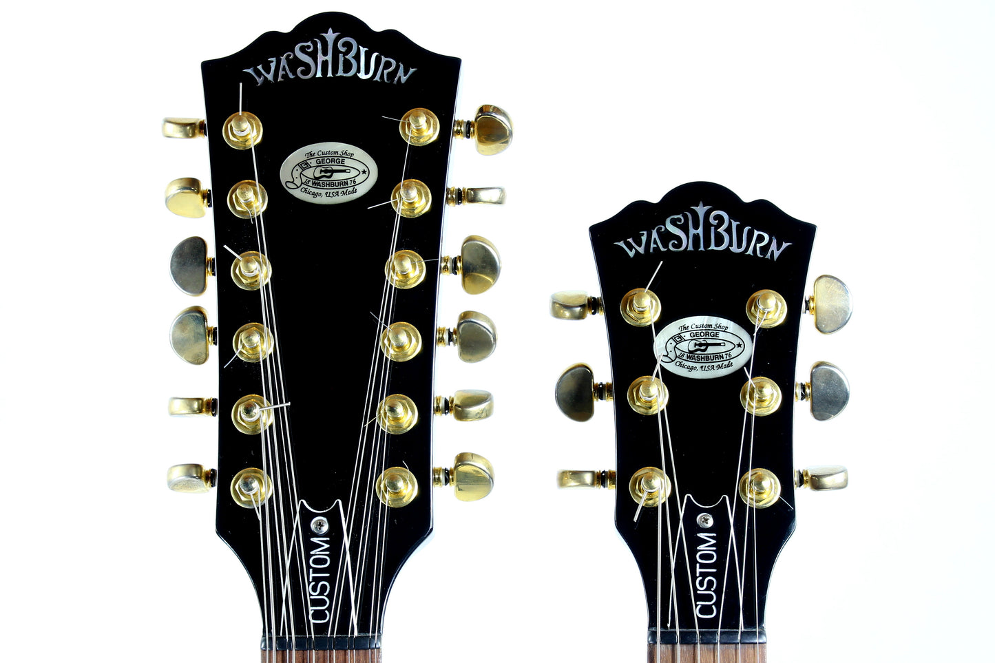 1998 Washburn Made in USA WM 612 Custom Shop Double Neck Vintage Sunburst
