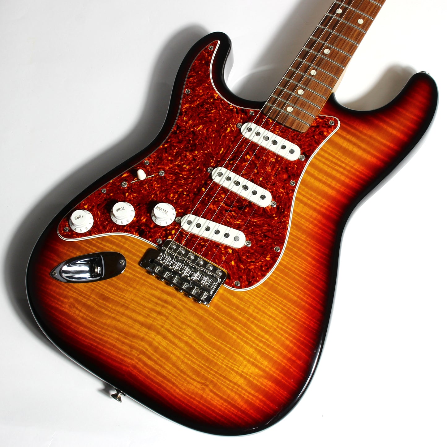 1992 Fender Custom Shop Masterbuilt Flametop Stratocaster | J.W. Black Sunburst Left-Handed strung Righty | One-of-a-Kind!