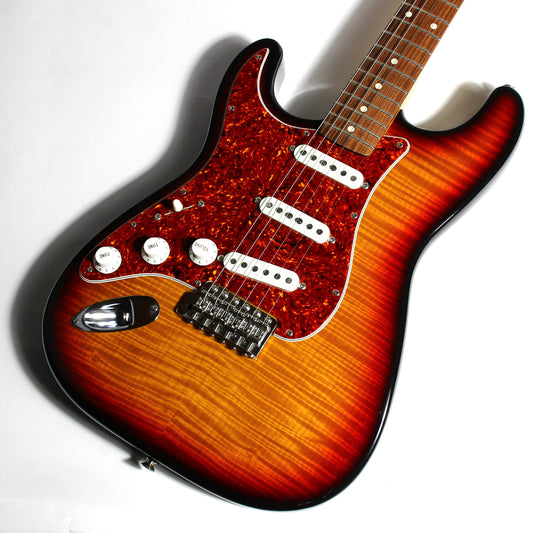 1992 Fender CS Masterbuilt Flametop Stratocaster Sunburst Lefty strung Righty