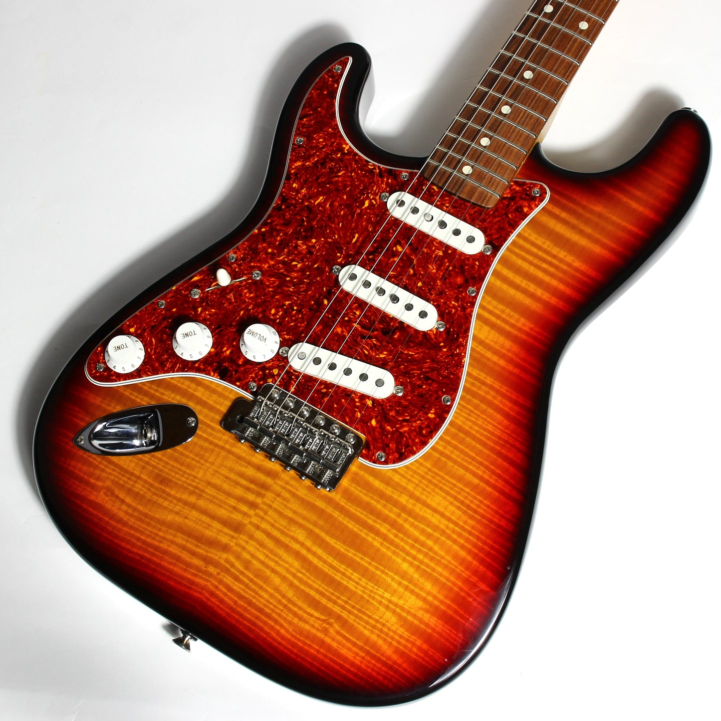 1992 Fender Custom Shop Masterbuilt Flametop Stratocaster | J.W. Black Sunburst Left-Handed strung Righty | One-of-a-Kind!