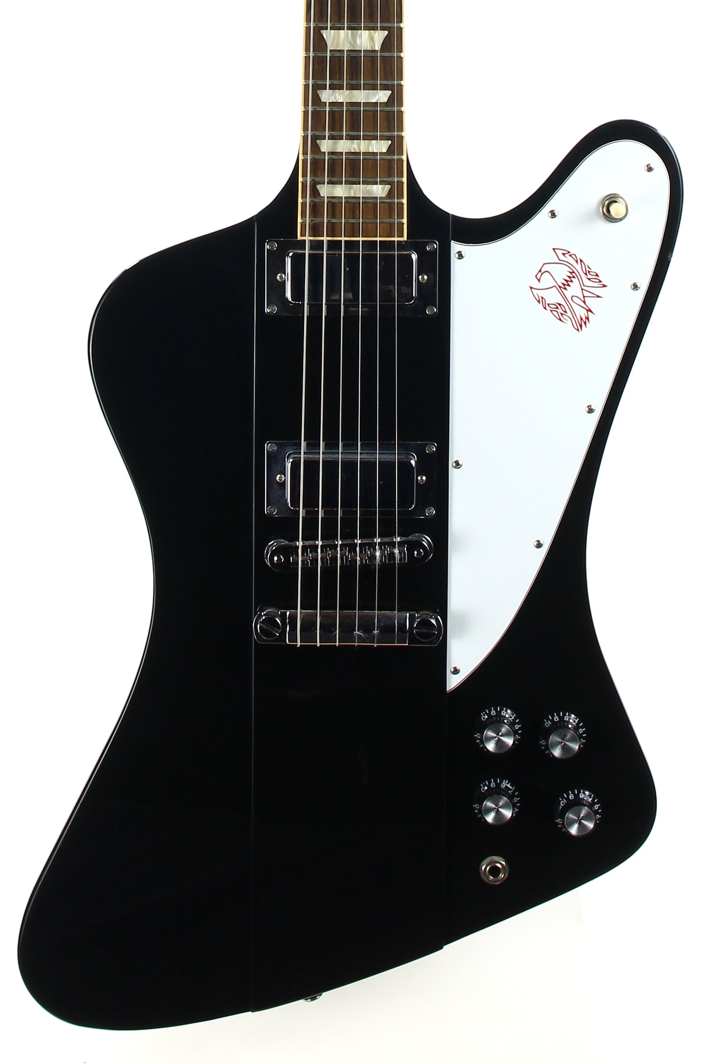 2012 Gibson USA Reverse Firebird V Reissue EBONY BLACK w/ Original Case - LIGHTWEIGHT Steinberger Tuners