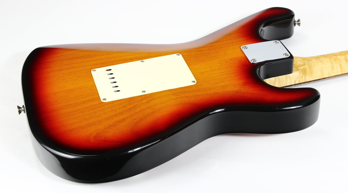 1992 Fender Custom Shop Masterbuilt Flametop Stratocaster | J.W. Black Sunburst Left-Handed strung Righty | One-of-a-Kind!