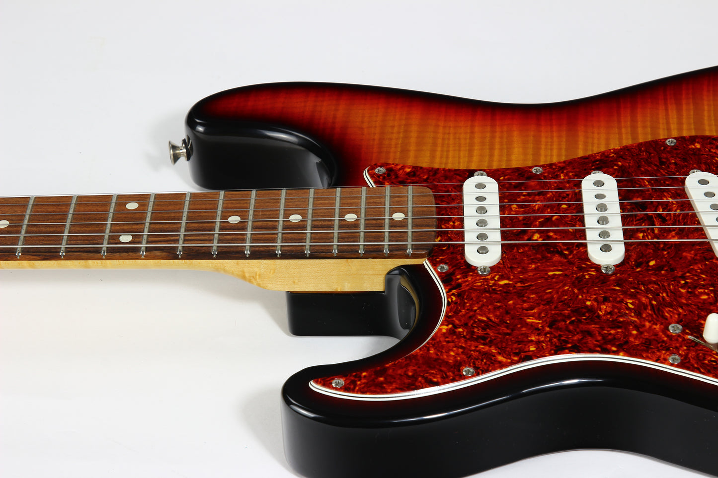 1992 Fender Custom Shop Masterbuilt Flametop Stratocaster | J.W. Black Sunburst Left-Handed strung Righty | One-of-a-Kind!