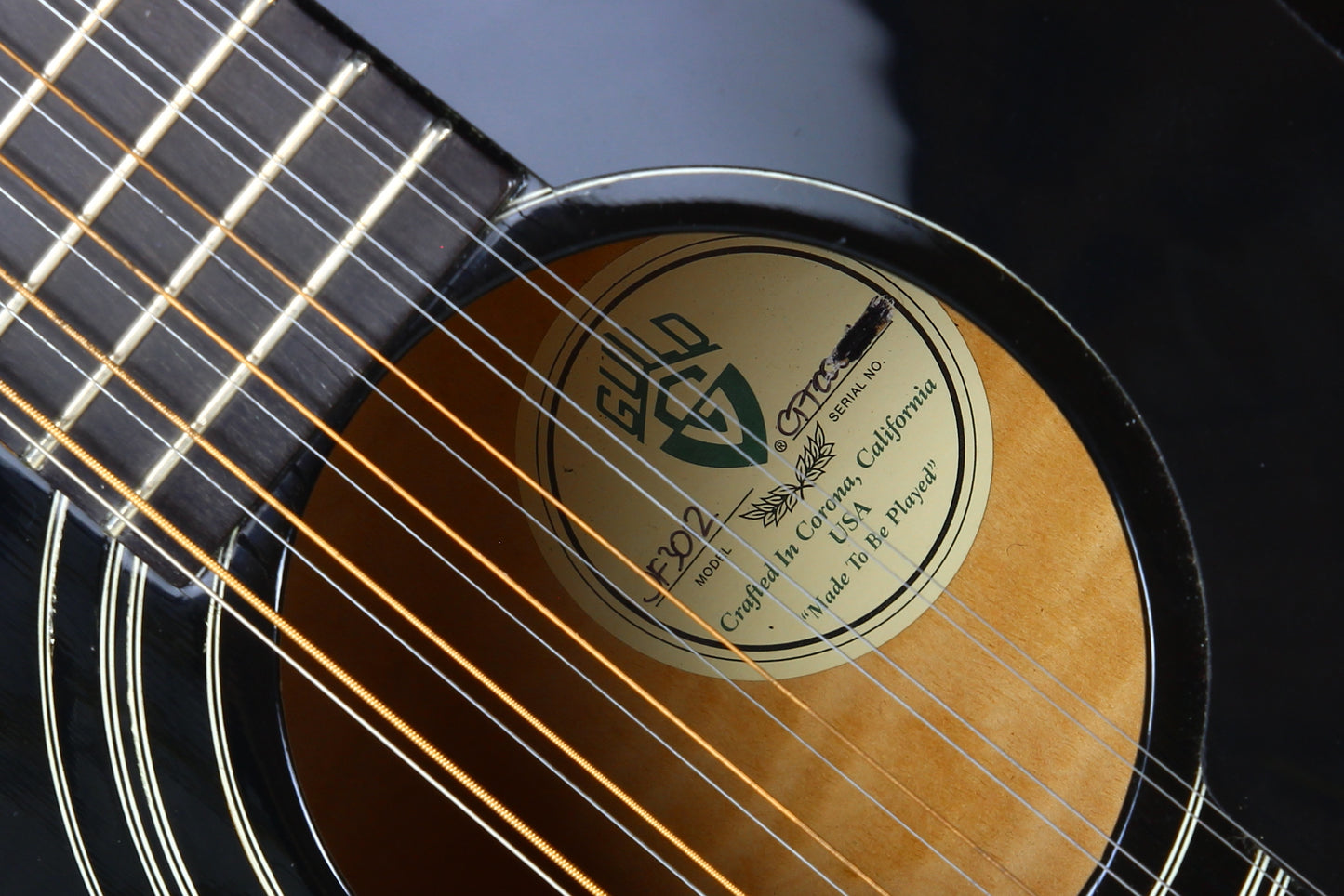 c. 2003 Guild JF30-12 Black with Original Case