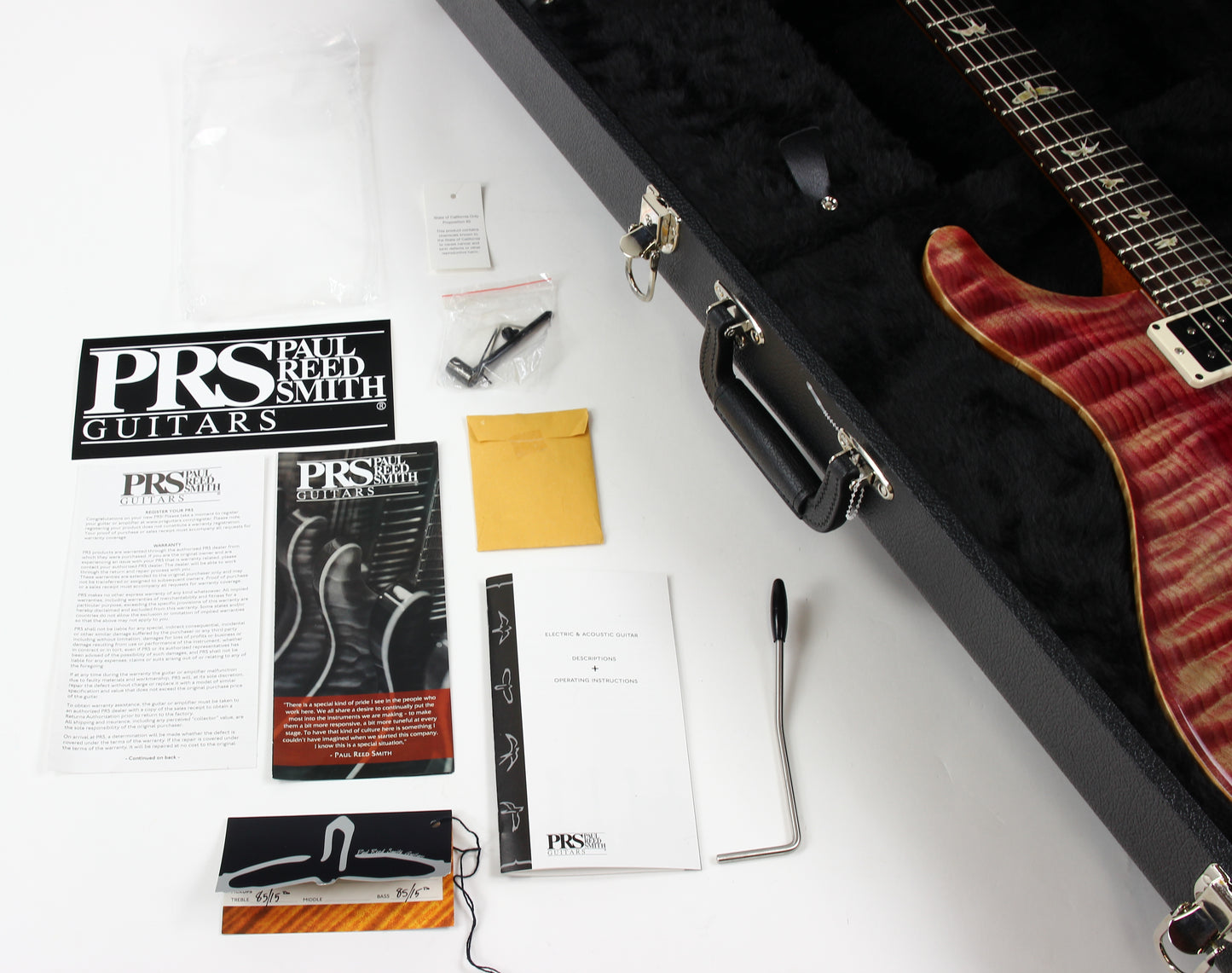 2016 PRS Custom 24 Violet FLAME TOP & BIRDS! Paul Reed Smith