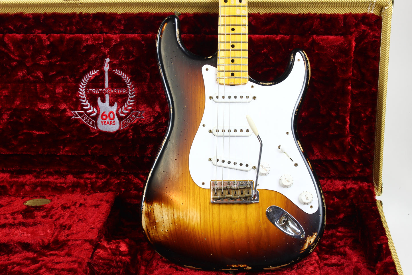 2014 Fender Custom Shop 60th Anniversary '54 Stratocaster Heavy Relic Sunburst 6.8 LBS!!!