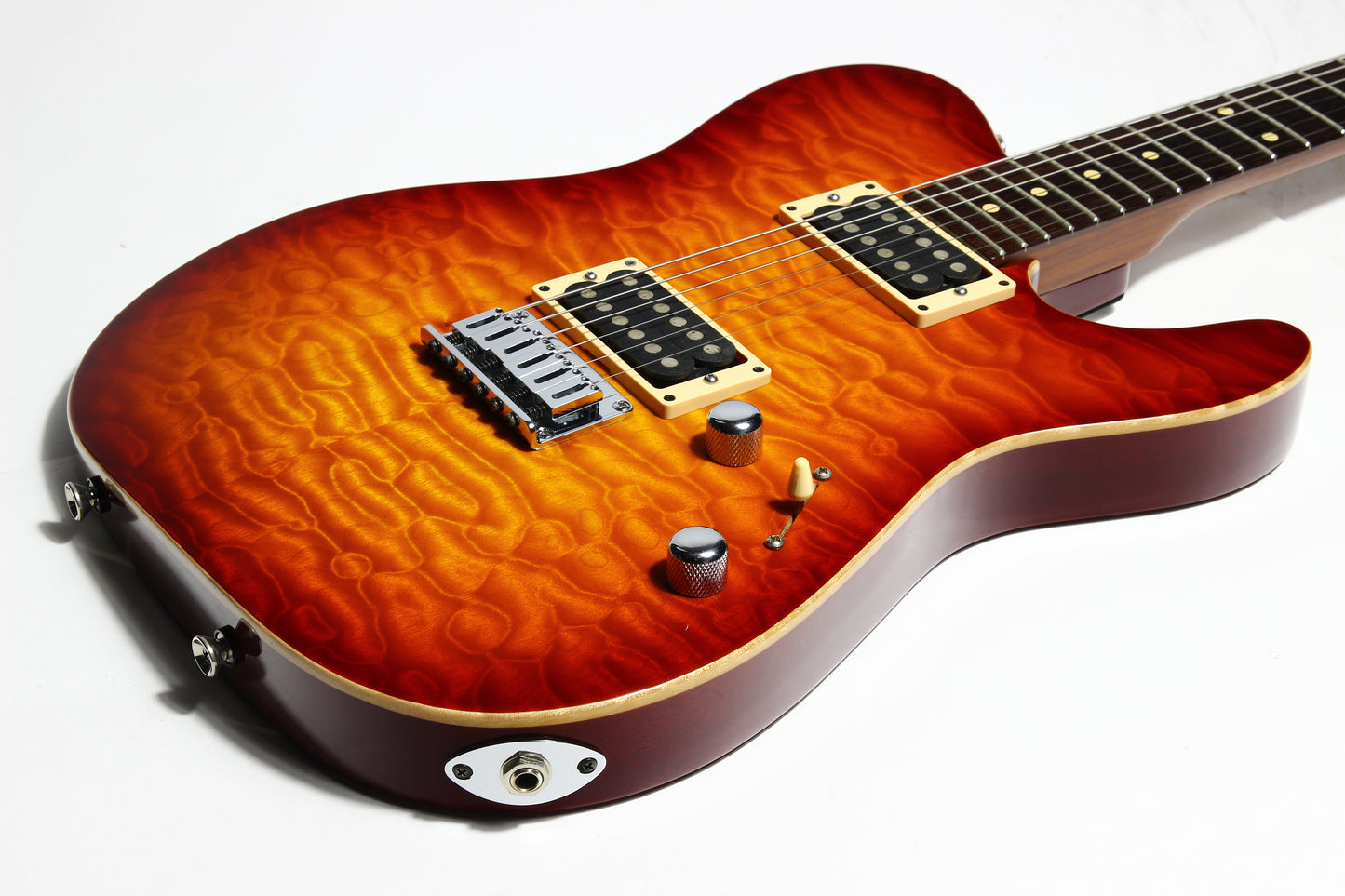 1997 Tom Anderson Hollow Cobra T - KILLER QUILT Top -Cherry Burst, Buzz Feiten, Tele Guitar, HO1
