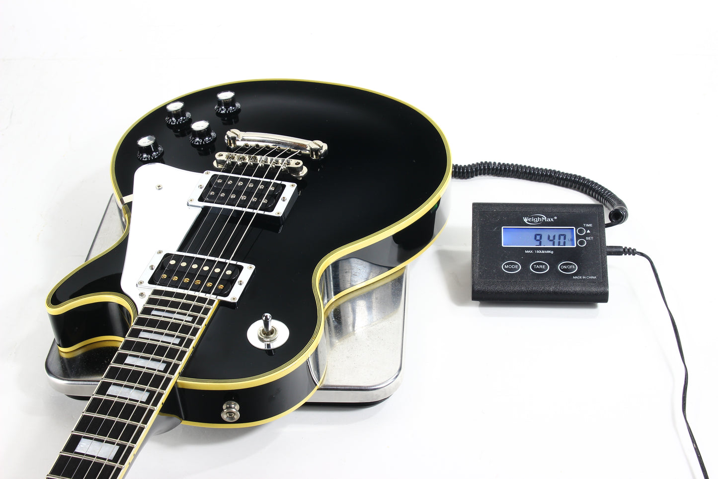 1996 Orville by Gibson John Sykes Les Paul Custom Black LPC-JS - Made in Japan, Gibson Hardshell Case, Ebony Board!