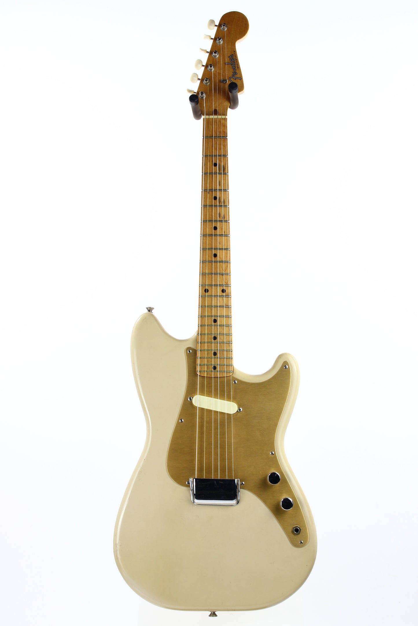 CLEAN 1959 Fender Musicmaster Desert Sand Tan, Gold Anodized Guard - ALL-ORIGINAL, Pre-CBS Vintage, duo sonic