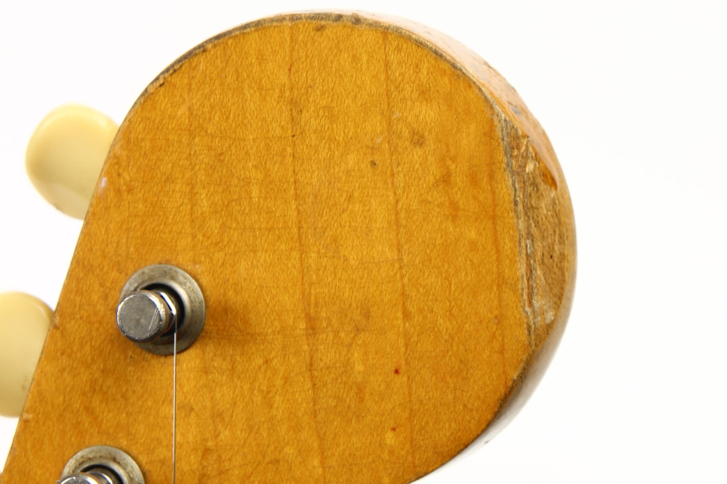 1965 Fender Slab Board Musicmaster II Olympic White - Tortoise Guard, Player-Grade, Plays Awesome!