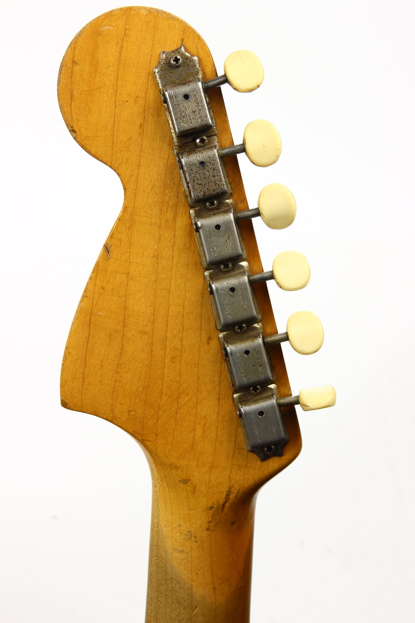 1965 Fender Slab Board Musicmaster II Olympic White - Tortoise Guard, Player-Grade, Plays Awesome!