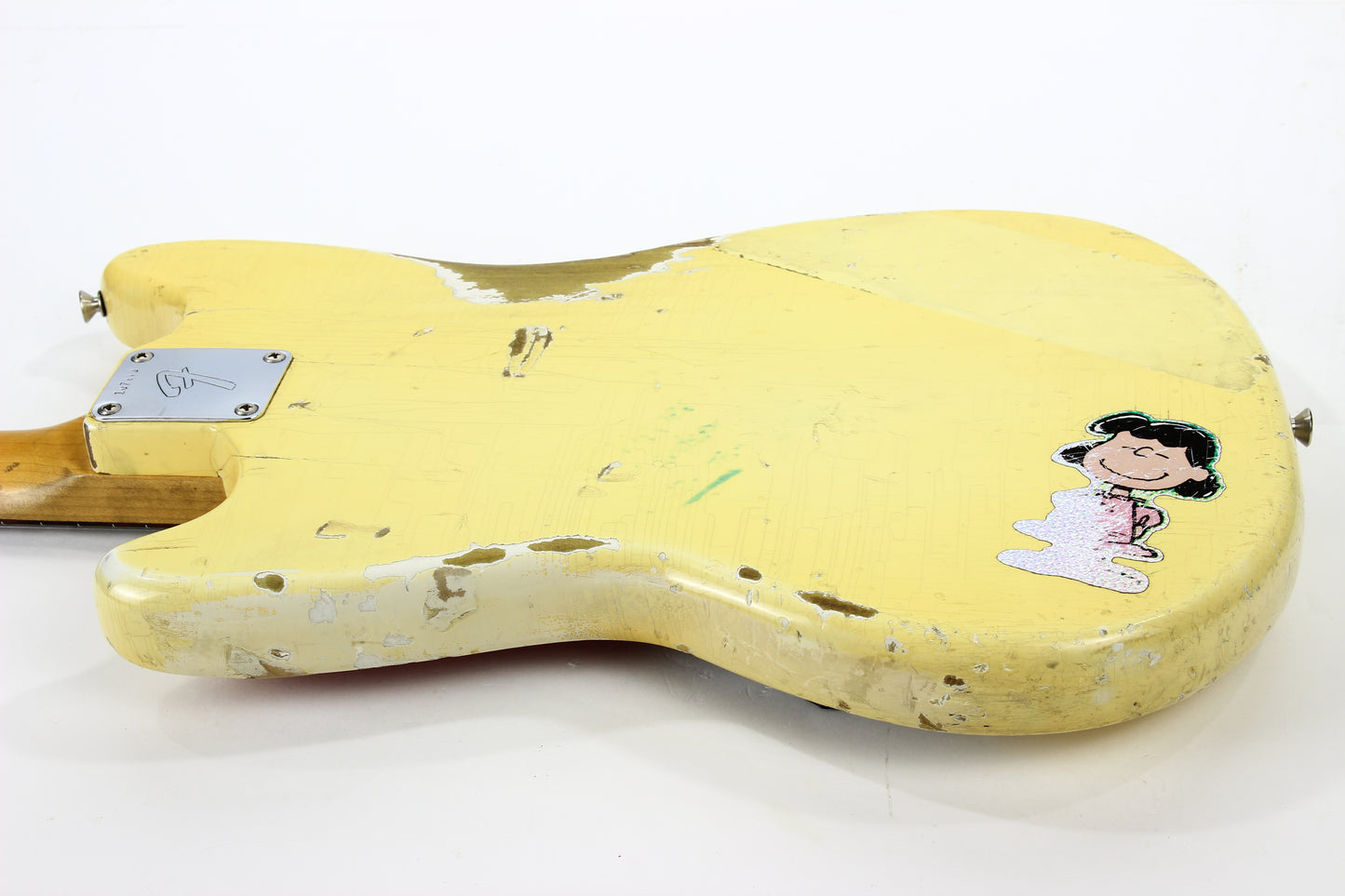 1965 Fender Slab Board Musicmaster II Olympic White - Tortoise Guard, Player-Grade, Plays Awesome!