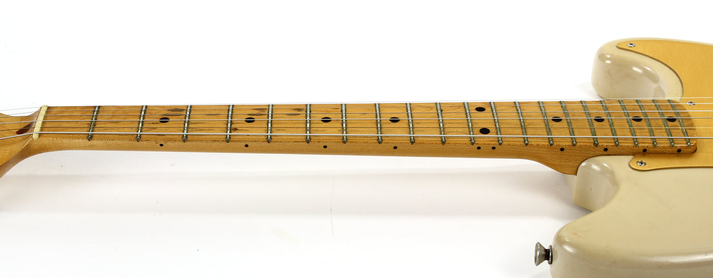 CLEAN 1959 Fender Musicmaster Desert Sand Tan, Gold Anodized Guard - ALL-ORIGINAL, Pre-CBS Vintage, duo sonic