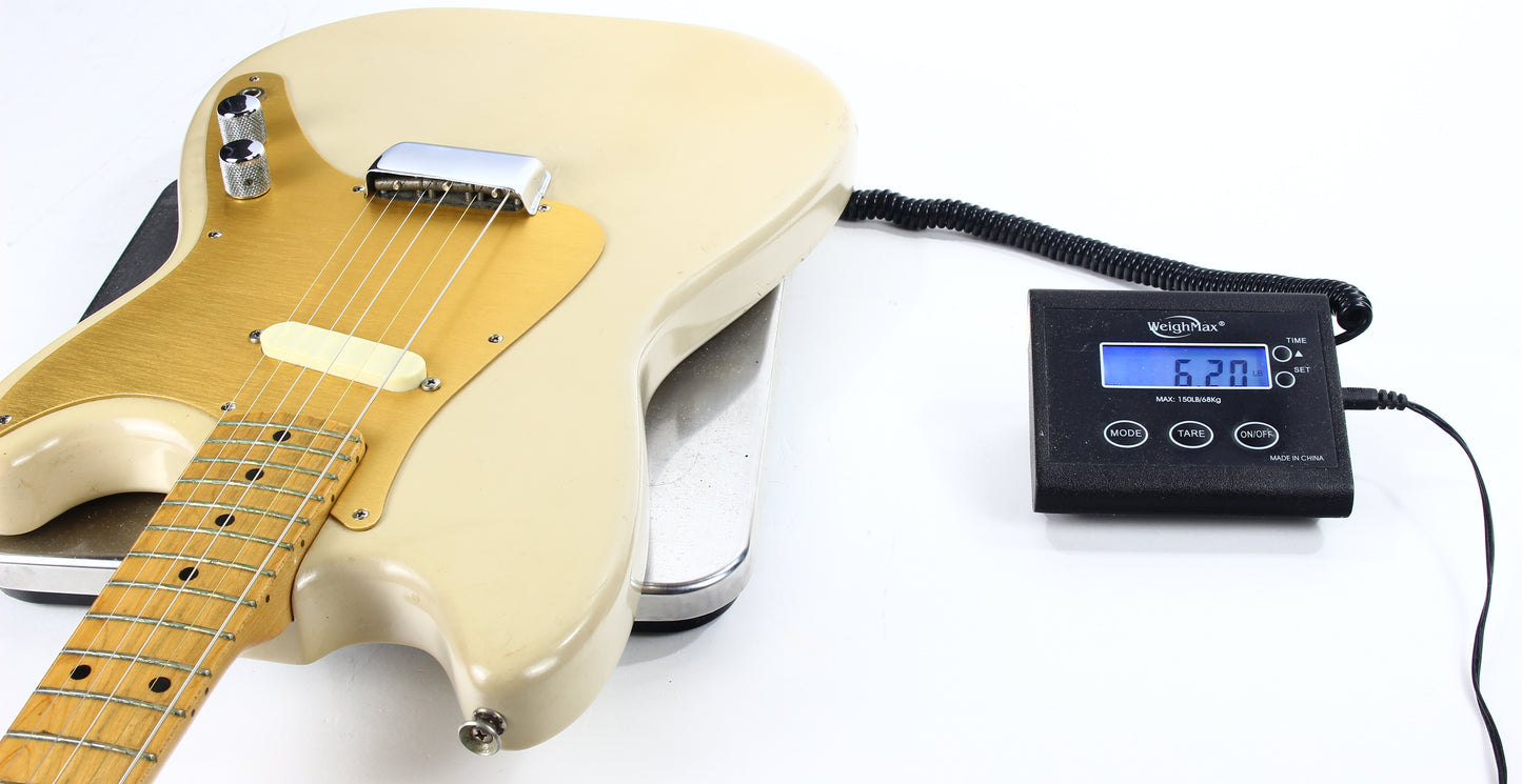 CLEAN 1959 Fender Musicmaster Desert Sand Tan, Gold Anodized Guard - ALL-ORIGINAL, Pre-CBS Vintage, duo sonic
