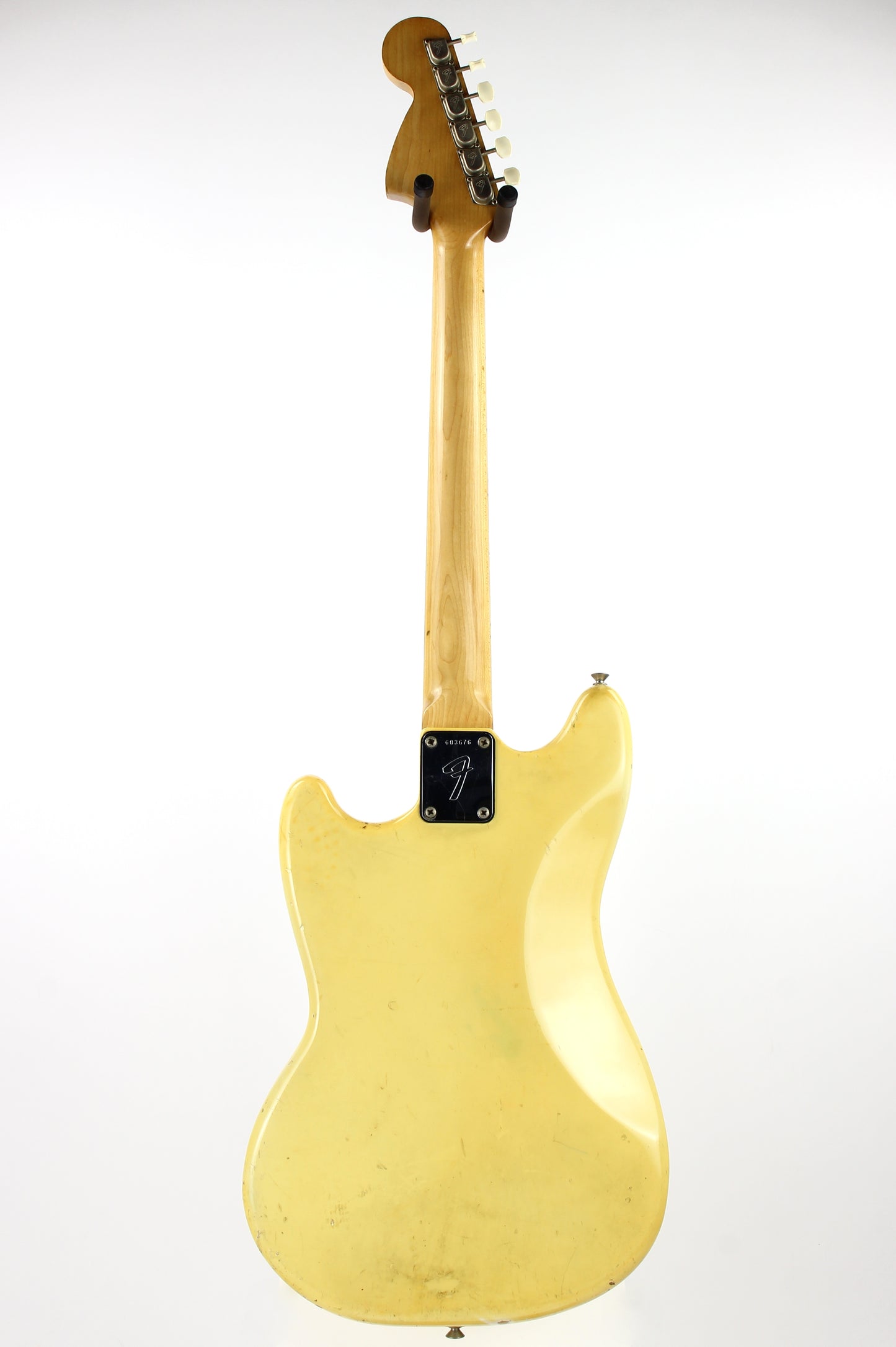 1975 Fender Mustang Olympic White Vintage Electric Guitar - Rosewood Board, 1970's, duo sonic w/ Tremolo!