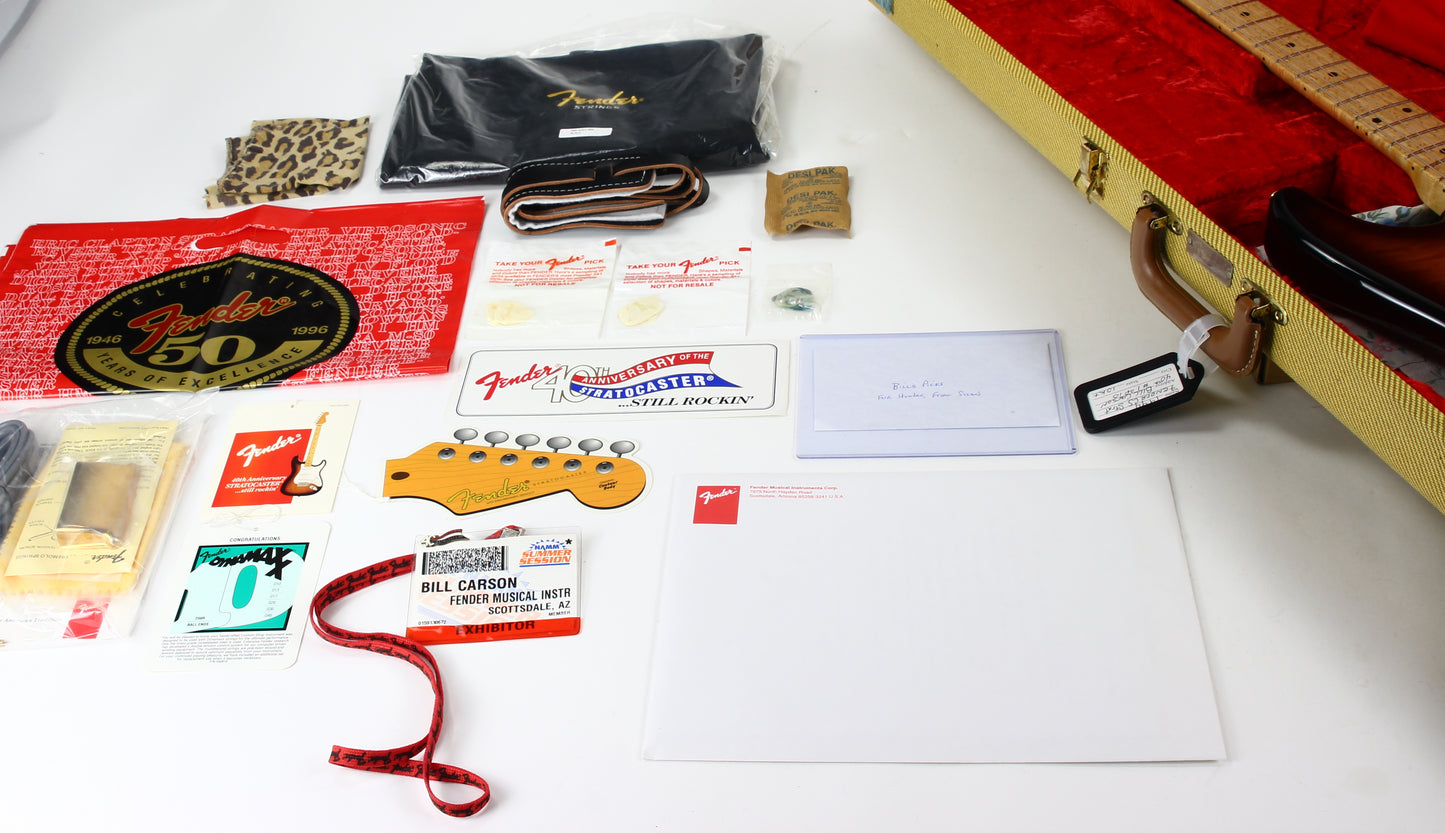 1994 Fender Custom Shop 40th Anniversary BC Special Stratocaster BILL CARSON OWNED SIGNED AND PLAYED #1 of 10 Crazy Quilt Top Limited Edition