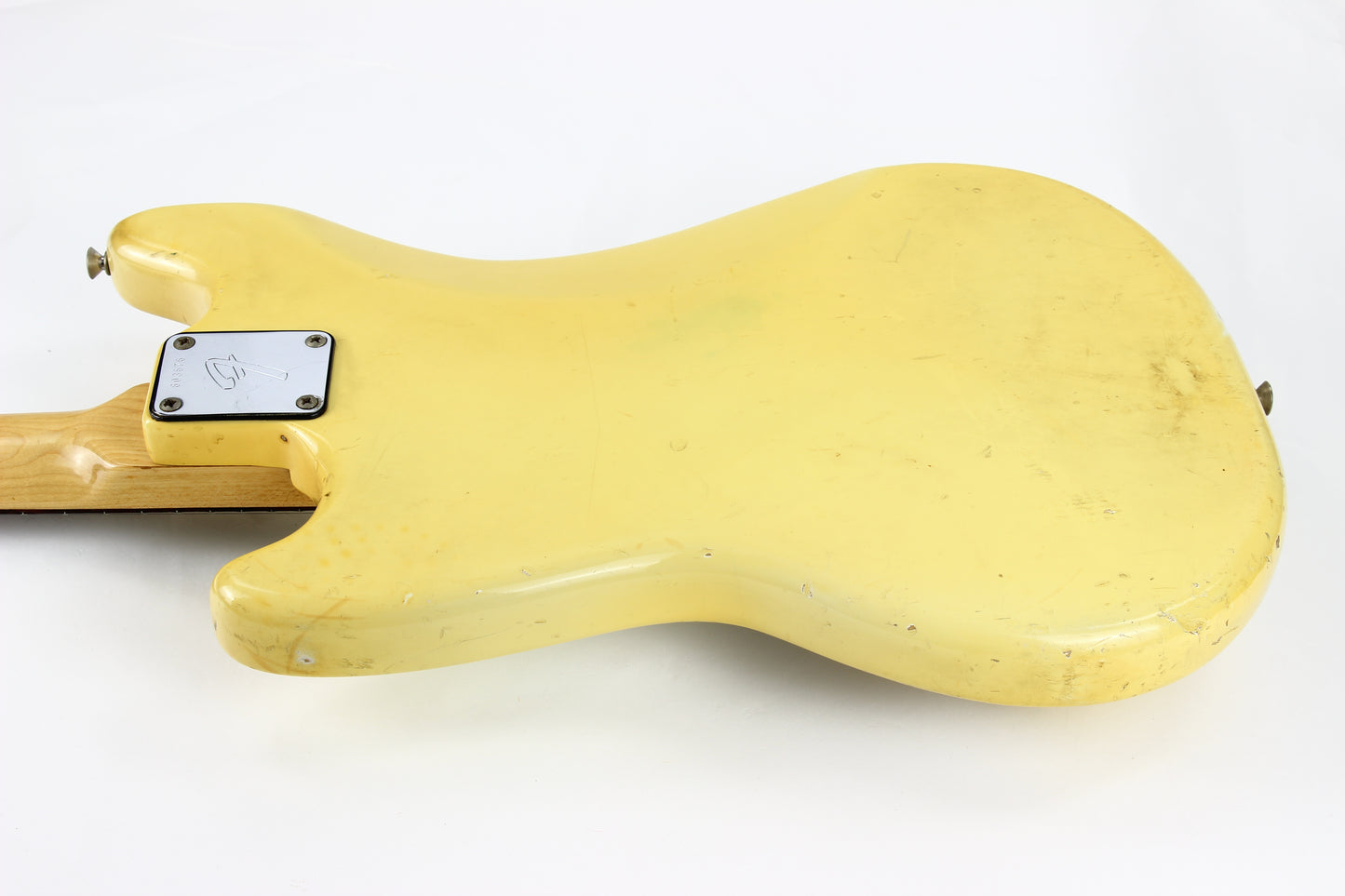 1975 Fender Mustang Olympic White Vintage Electric Guitar - Rosewood Board, 1970's, duo sonic w/ Tremolo!