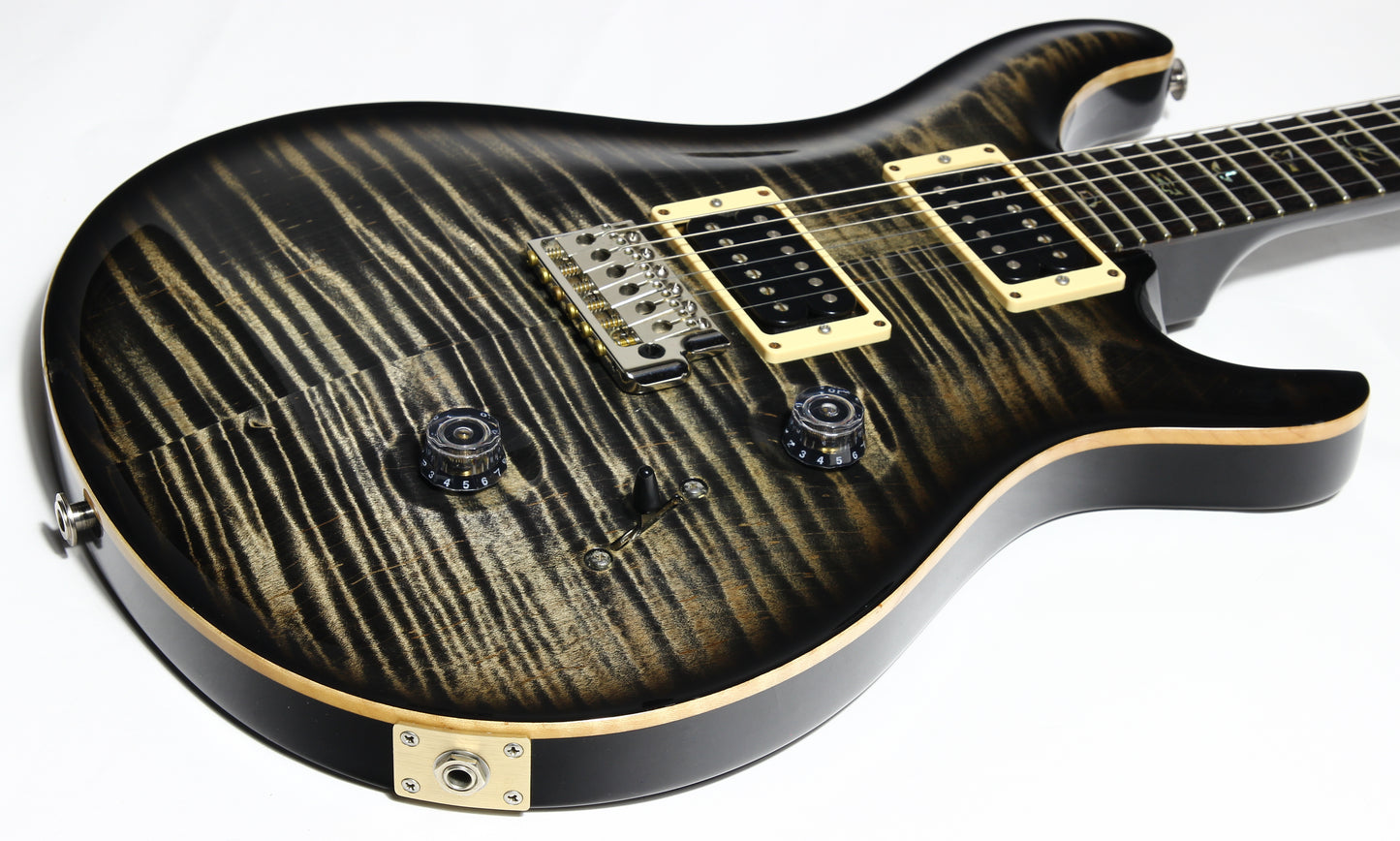 6.9 LBS! 2011 PRS Custom 24 Charcoal Burst - Paul Reed Smith, Beautiful Flametop CU24, Tremolo, Black