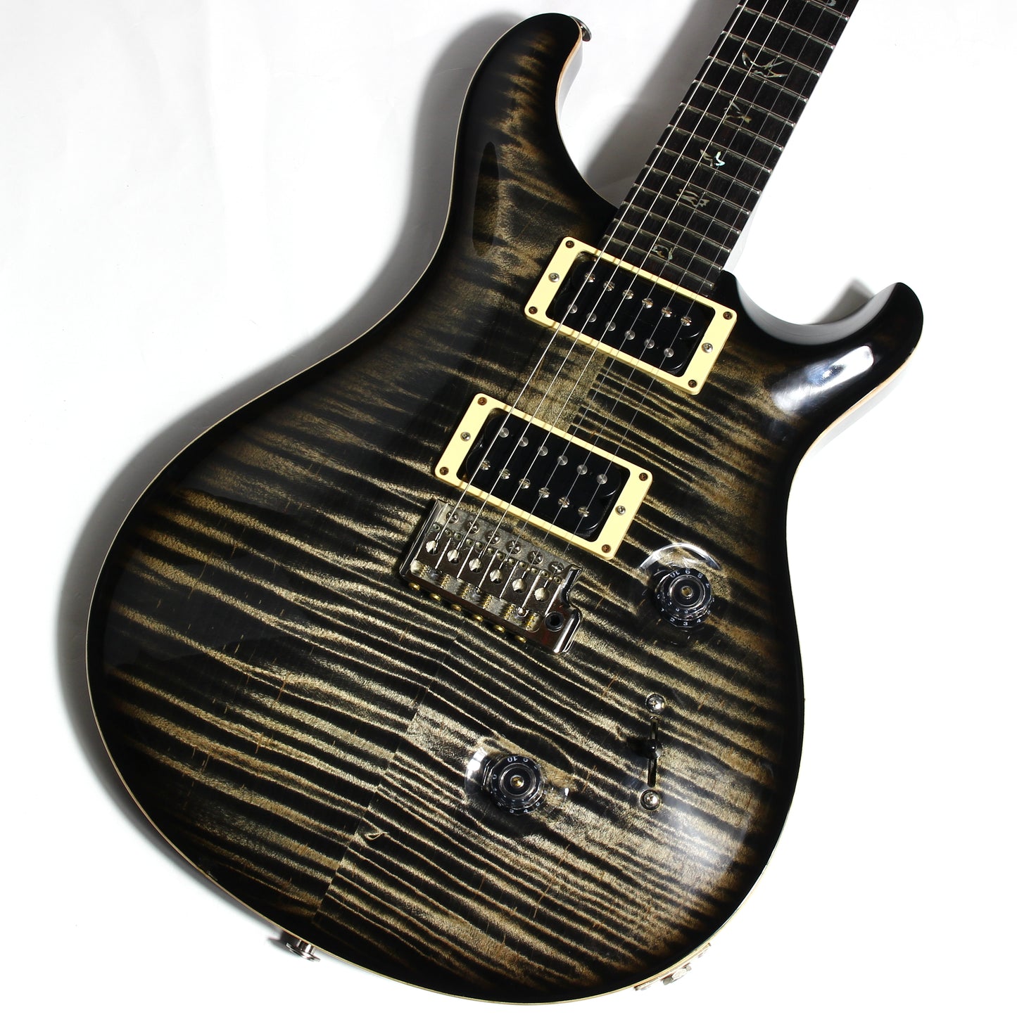 6.9 LBS! 2011 PRS Custom 24 Charcoal Burst - Paul Reed Smith, Beautiful Flametop CU24, Tremolo, Black