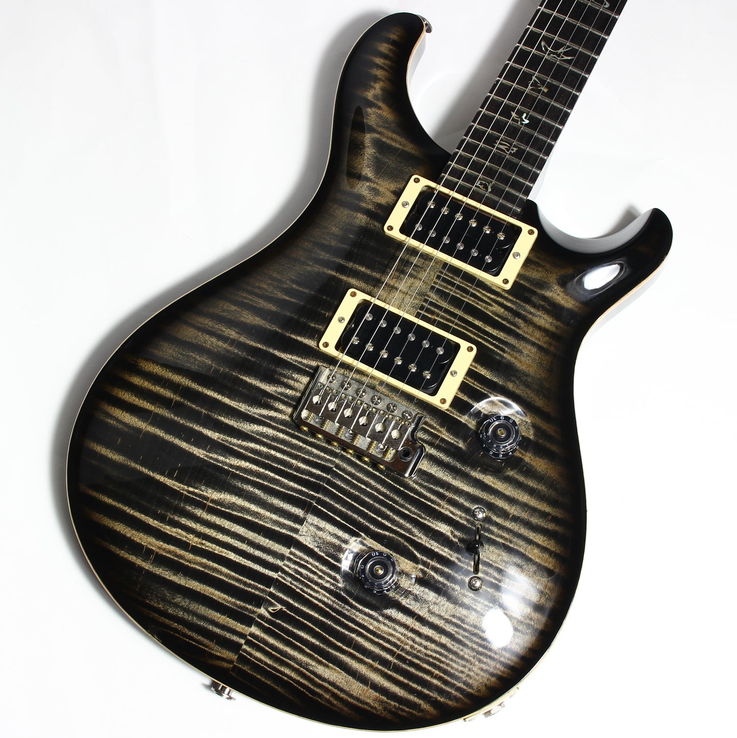 6.9 LBS! 2011 PRS Custom 24 Charcoal Burst - Paul Reed Smith, Beautiful Flametop CU24, Tremolo, Black