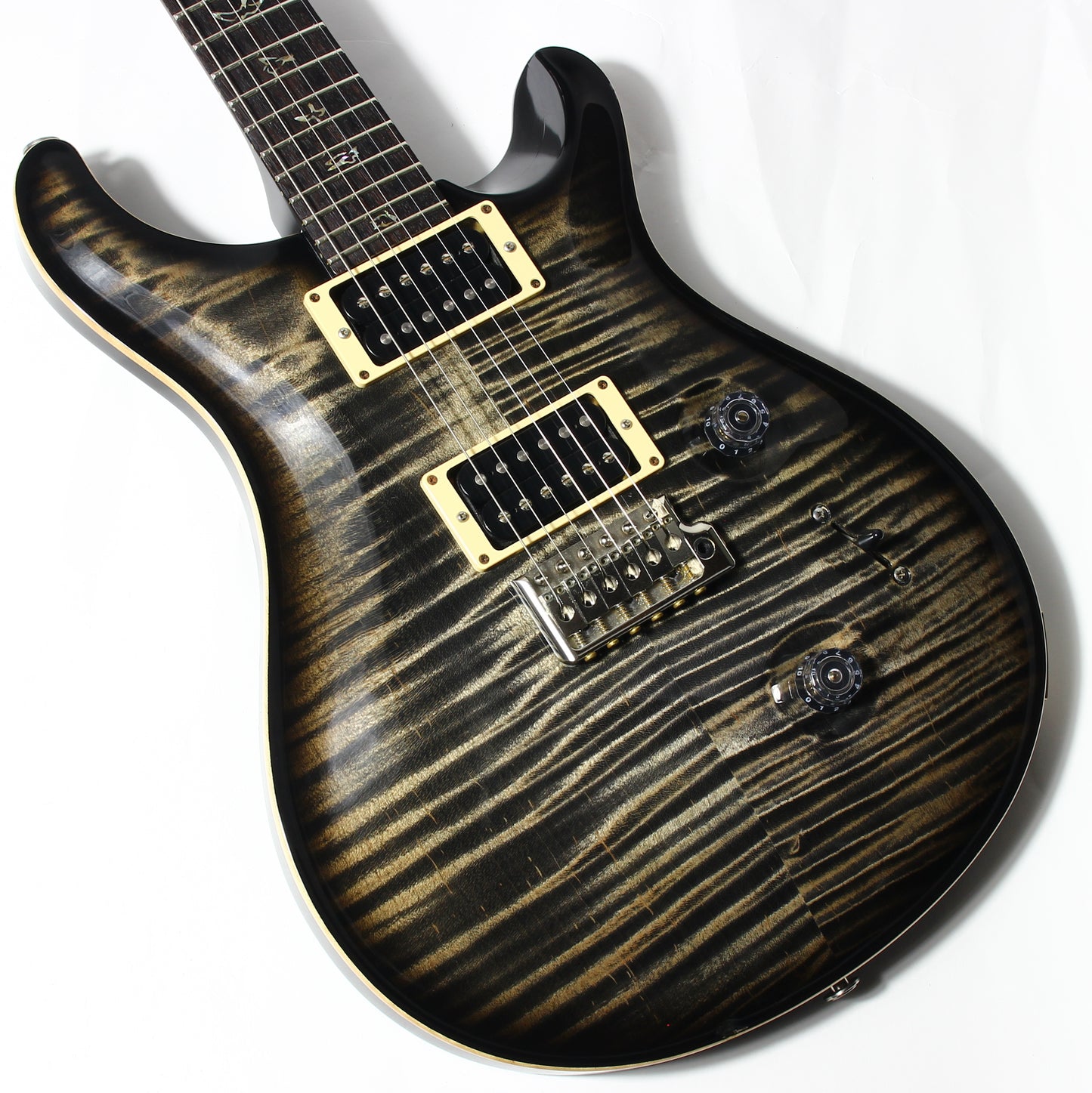 6.9 LBS! 2011 PRS Custom 24 Charcoal Burst - Paul Reed Smith, Beautiful Flametop CU24, Tremolo, Black