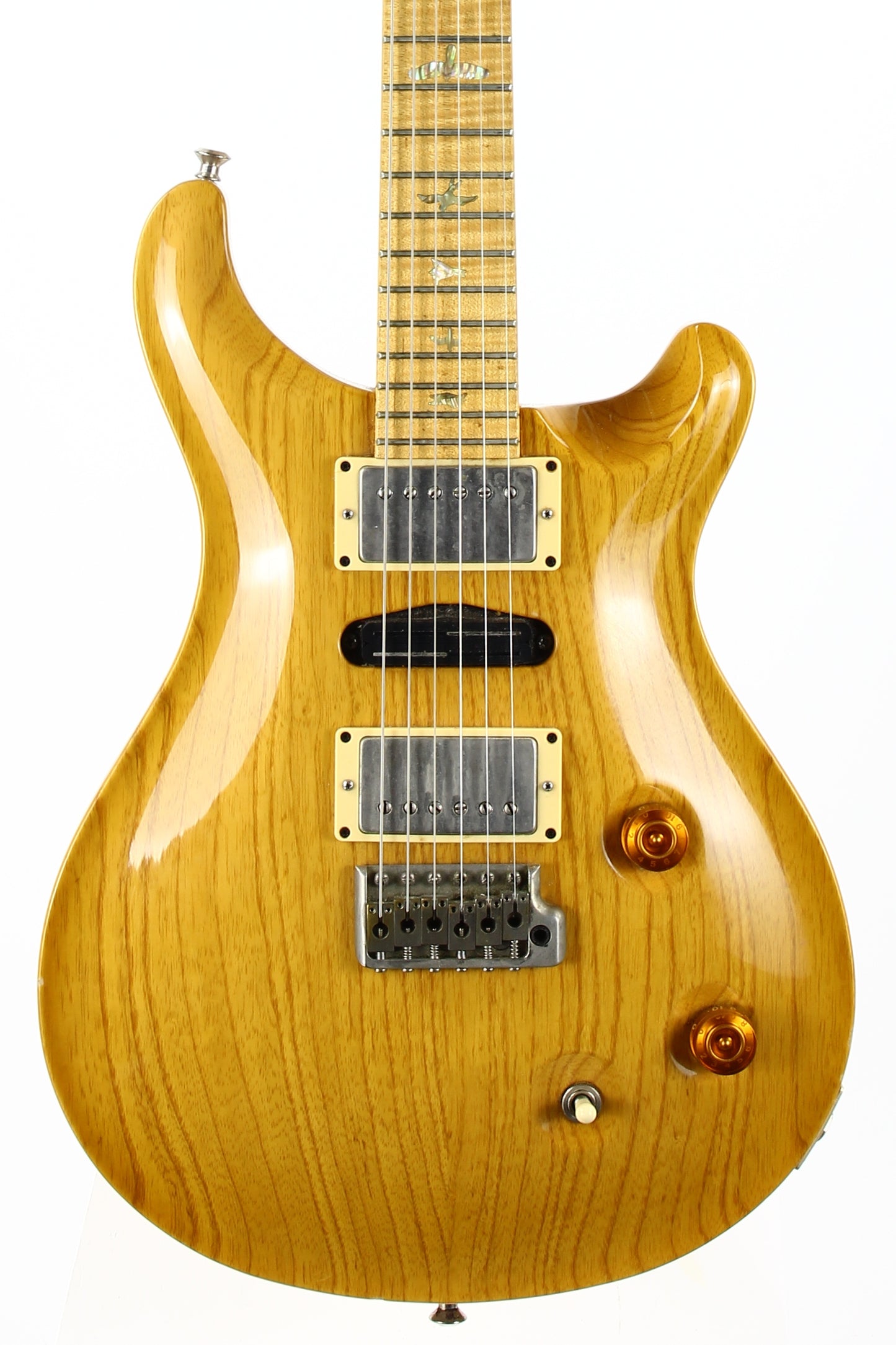 2005 PRS Swamp Ash Special Gold Pearl Bird Inlays SUPER FLAME NECK Natural