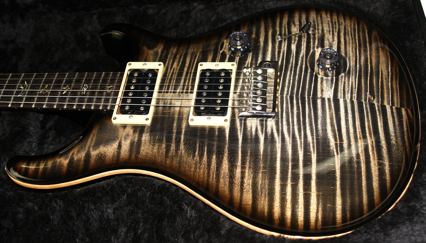 6.9 LBS! 2011 PRS Custom 24 Charcoal Burst - Paul Reed Smith, Beautiful Flametop CU24, Tremolo, Black