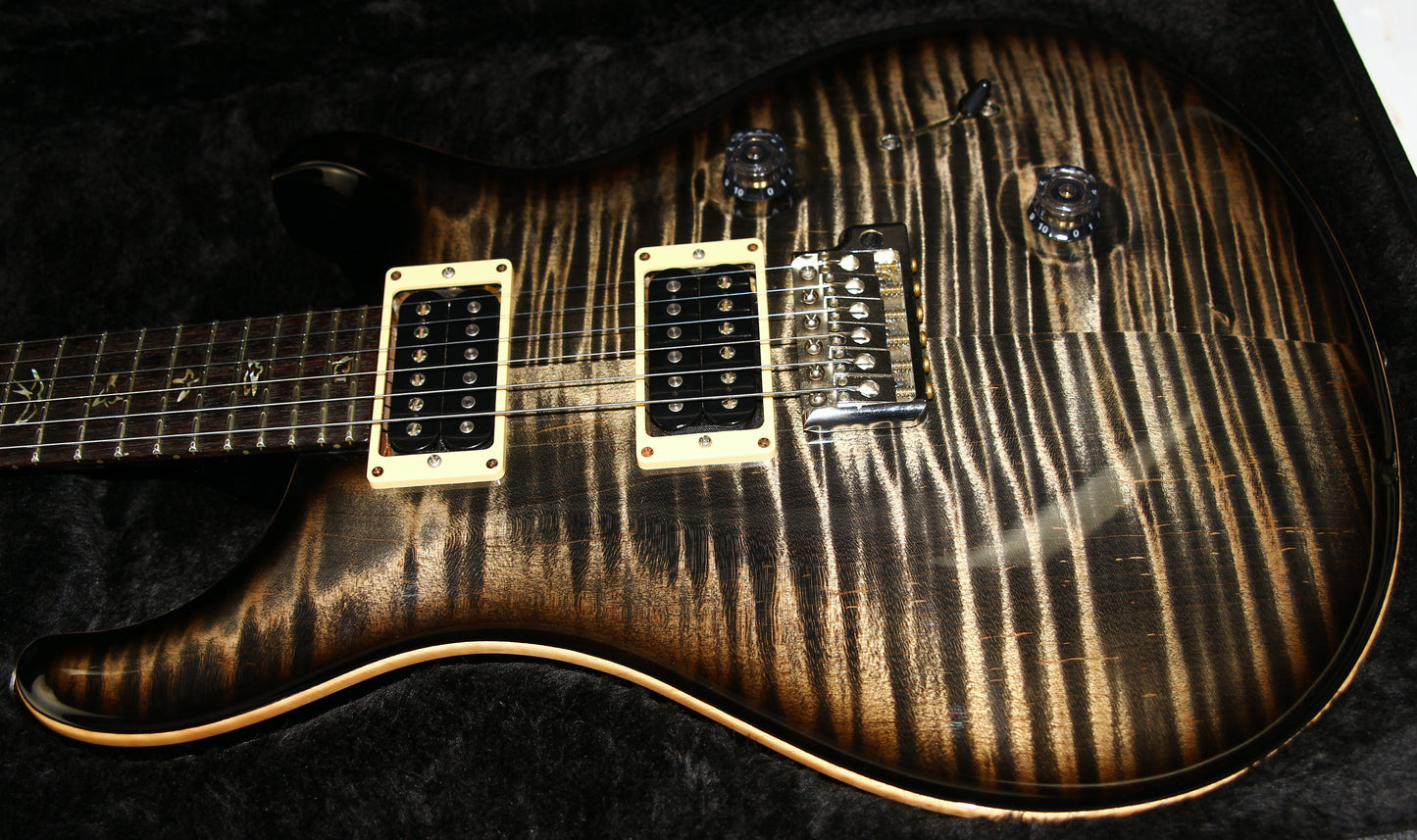 6.9 LBS! 2011 PRS Custom 24 Charcoal Burst - Paul Reed Smith, Beautiful Flametop CU24, Tremolo, Black