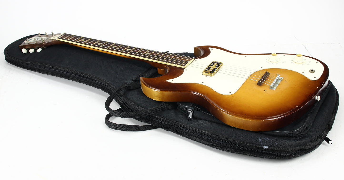 1960s Custom Kraft Kay Vanguard Sunburst USA - 1-Pickup, Vintage Catalog Guitar! Harmony Silvertone, Brazilian Rosewood board