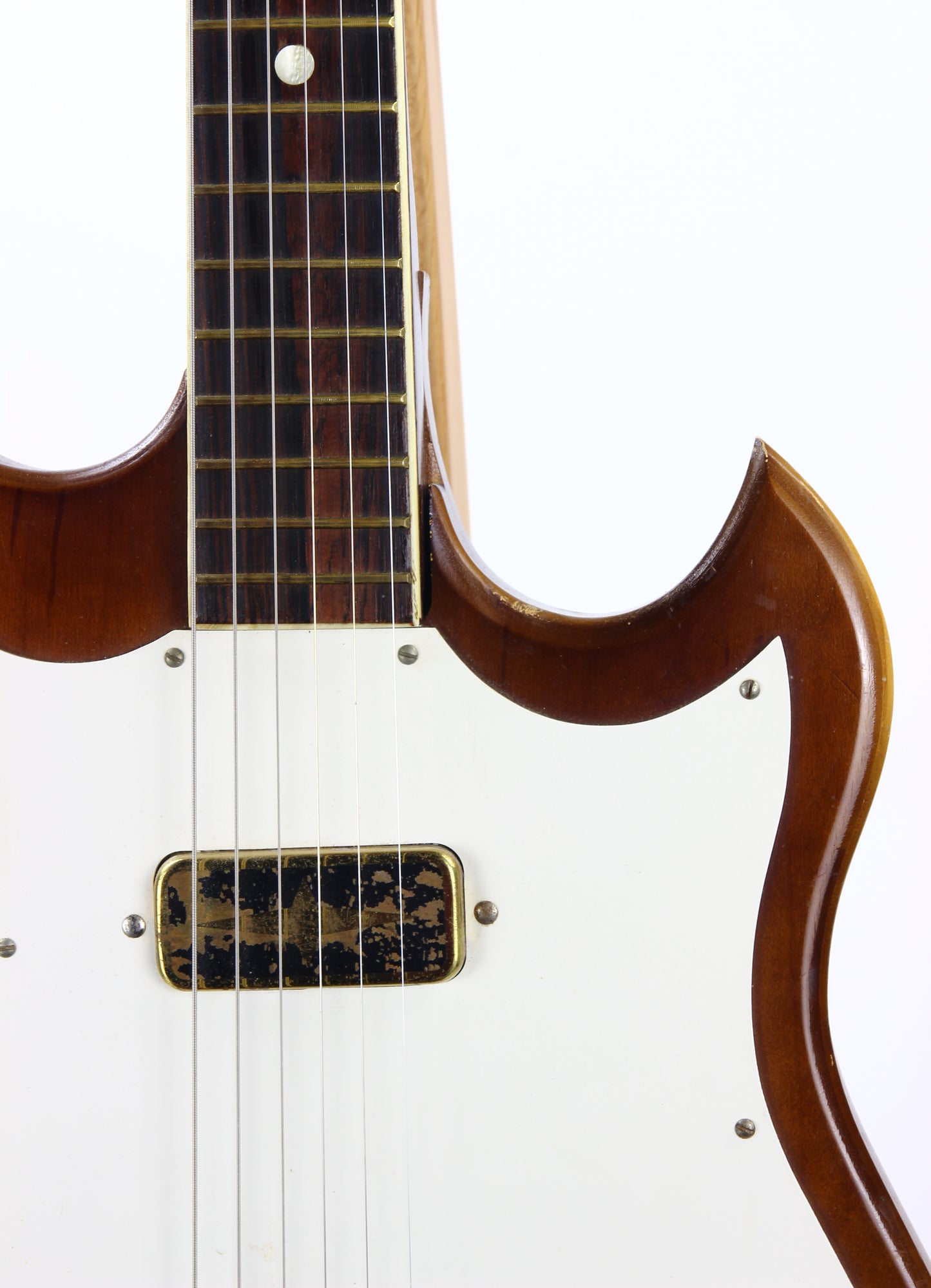 1960s Custom Kraft Kay Vanguard Sunburst USA - 1-Pickup, Vintage Catalog Guitar! Harmony Silvertone, Brazilian Rosewood board