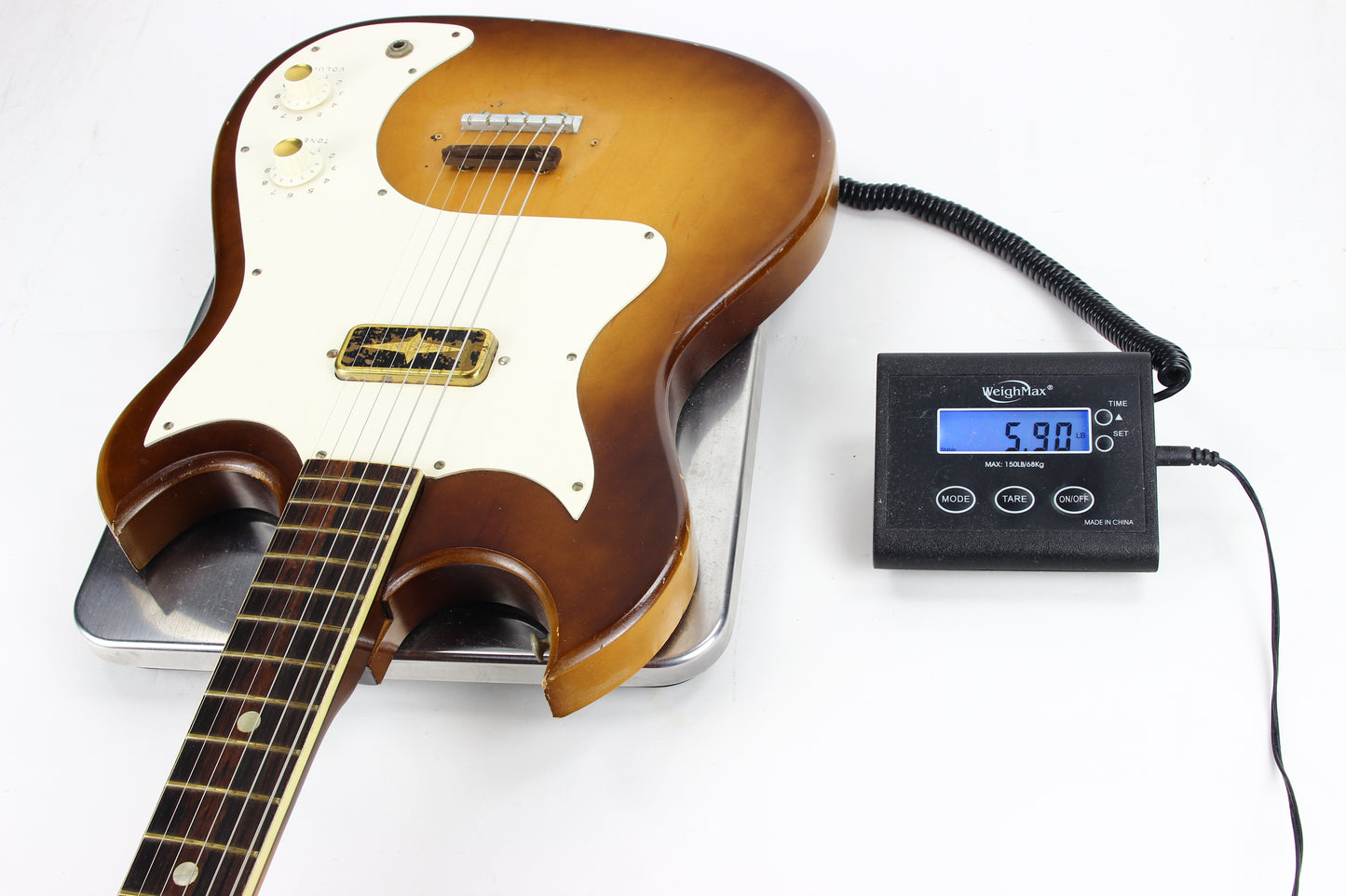 1960s Custom Kraft Kay Vanguard Sunburst USA - 1-Pickup, Vintage Catalog Guitar! Harmony Silvertone, Brazilian Rosewood board