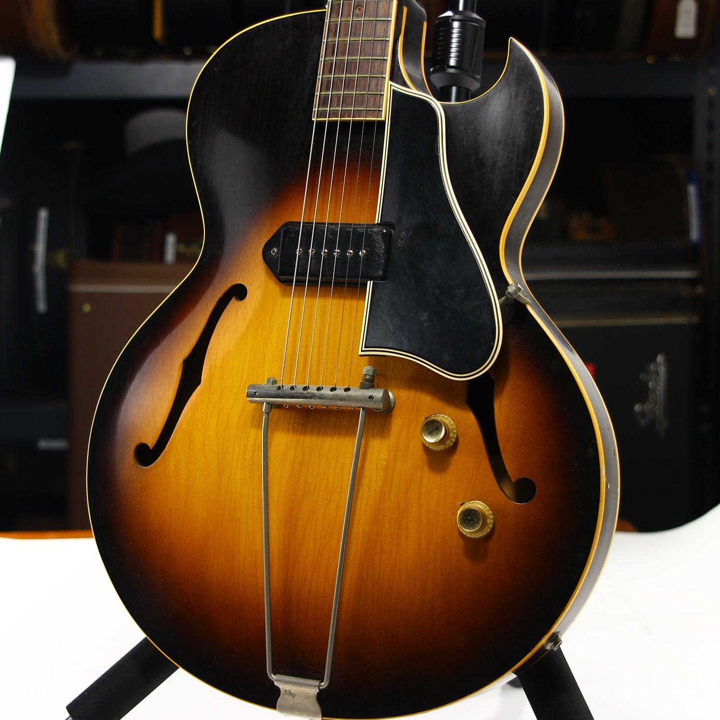 1957 Gibson ES-225T Vintage Thinline Electric Guitar - Sunburst, P-90, 1950’s, NO BREAKS!