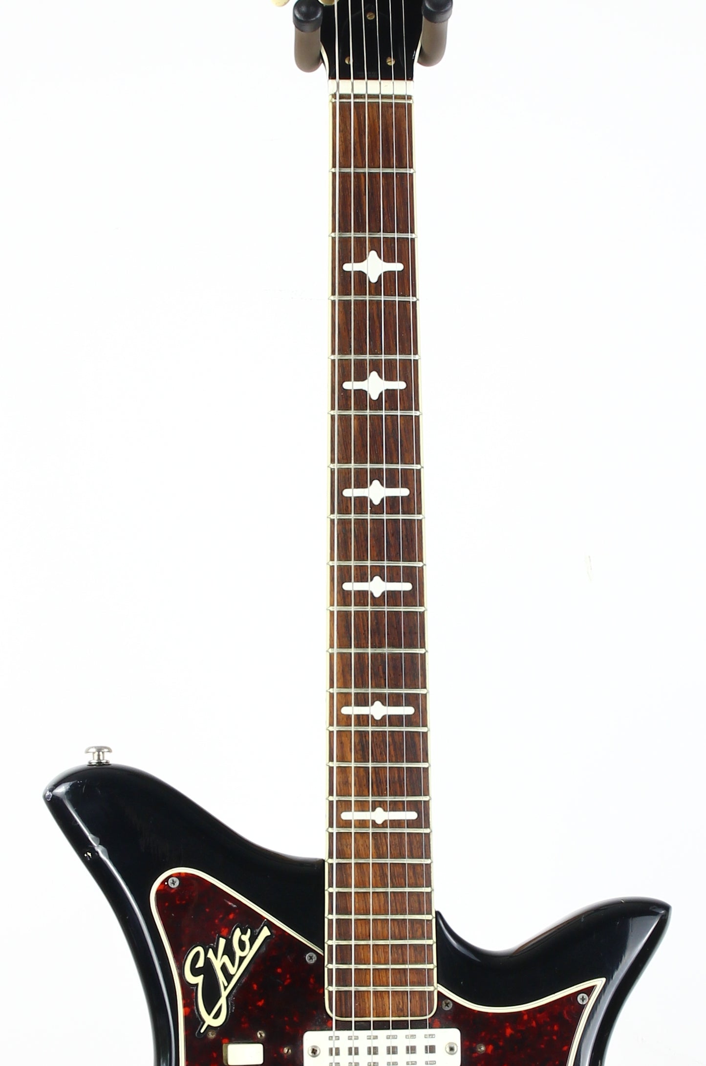 1962 EKO 700 3V Vintage Made in Italy Guitar RARE BLACK Tortoise Guard