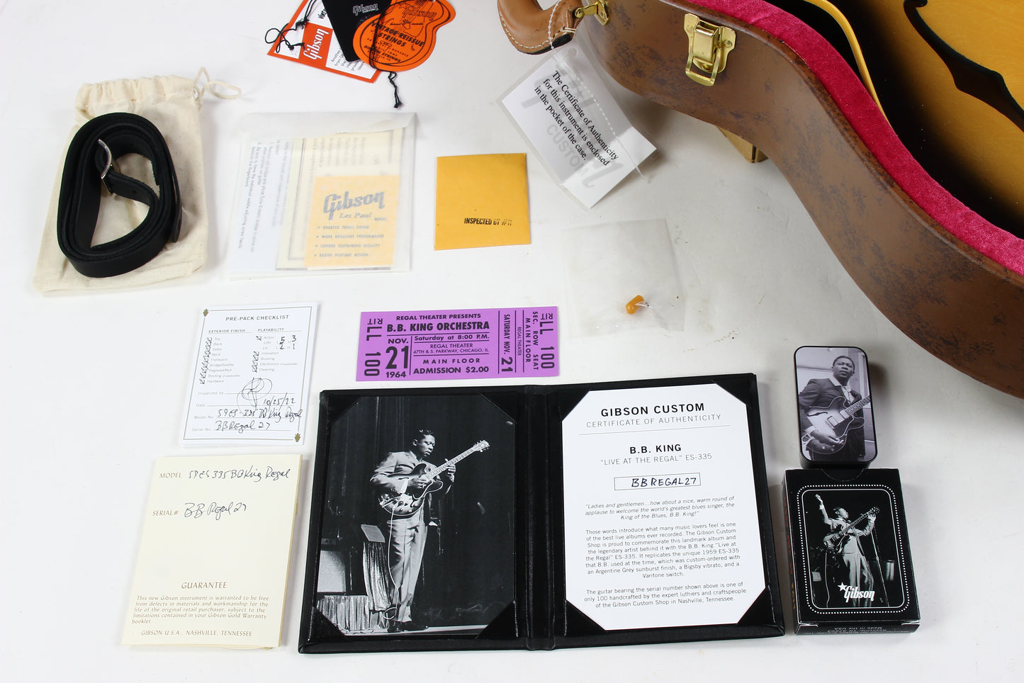 2022 Gibson Custom Shop BB KING 1959 ES-335 Live at the Regal Argentine Grey 59 Murphy Lab